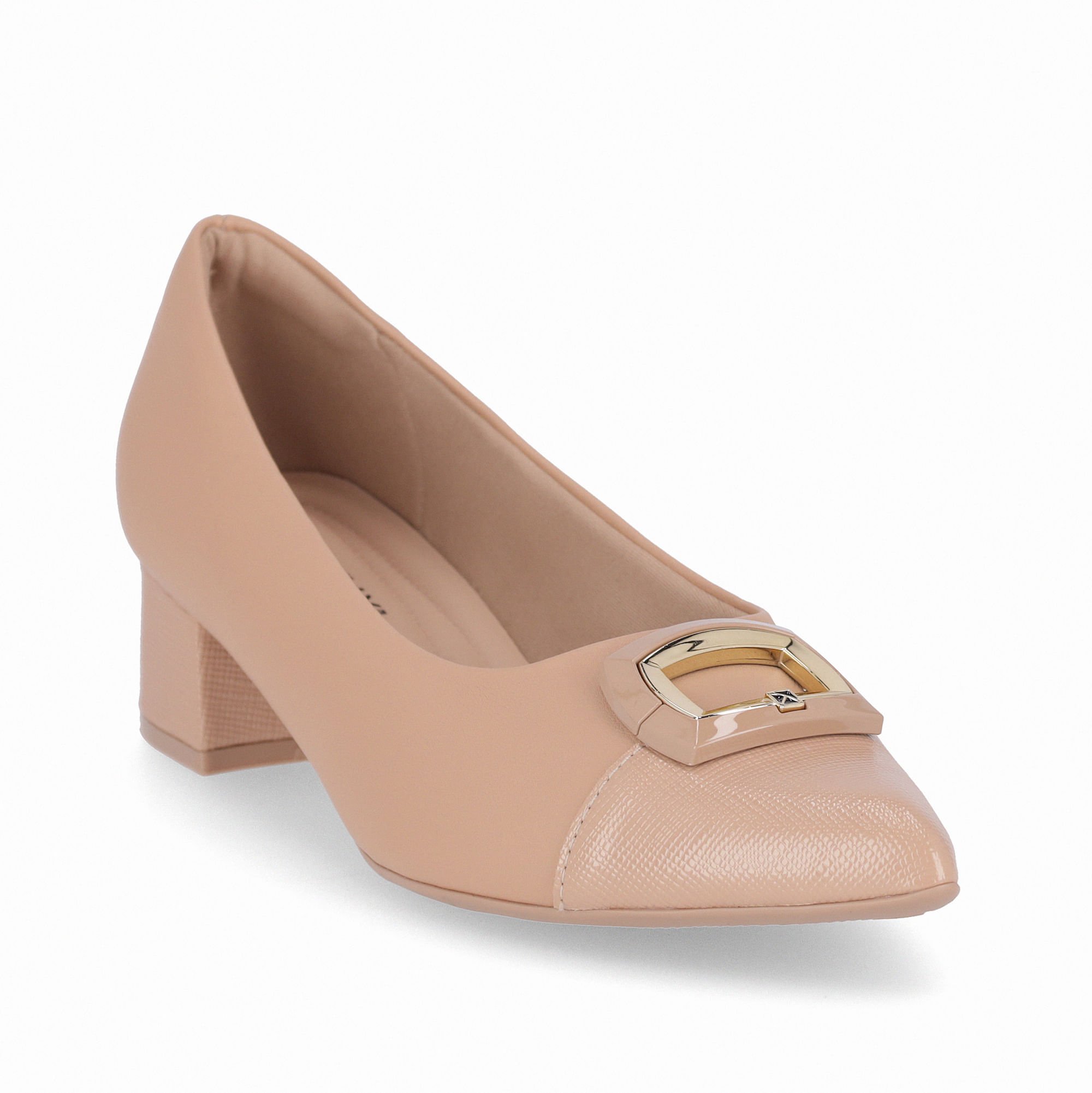Scarpin Taci Salto Médio Nude Claro Nude 3