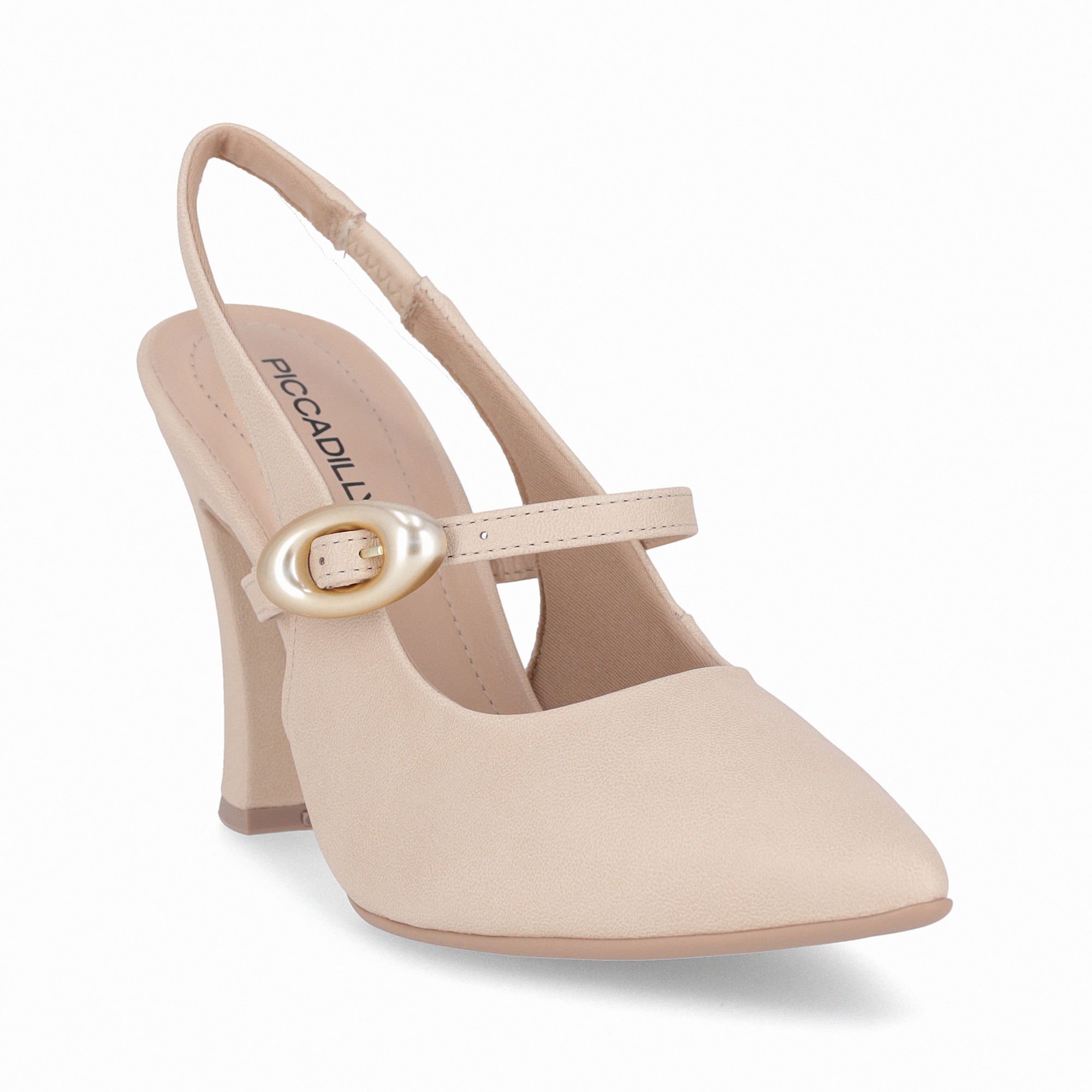 Sapato Slingback Silvana Salto Alto Brule Bege 3