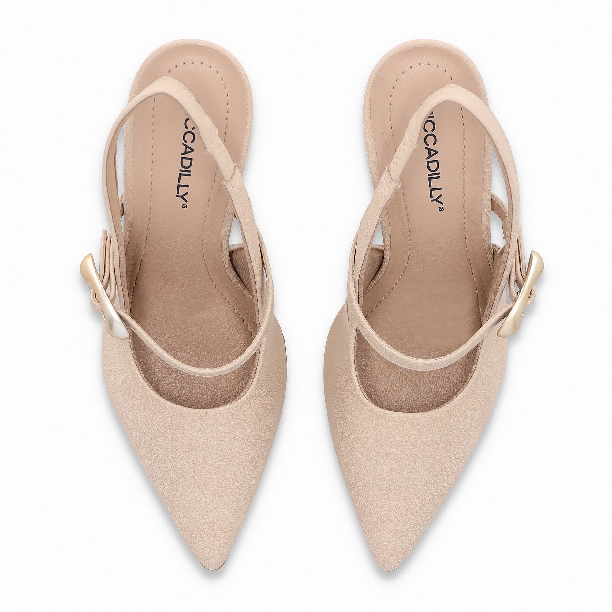 Sapato Slingback Silvana Salto Alto Brule Bege 6