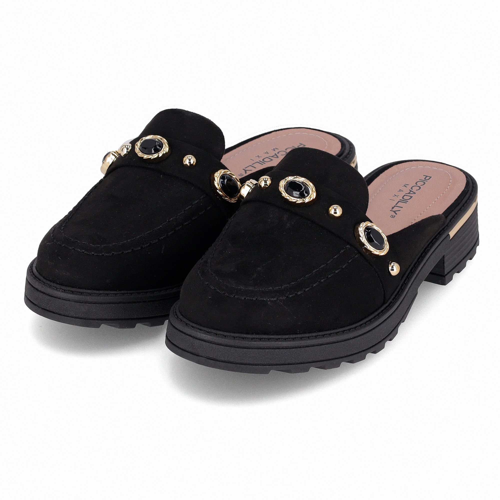 PICCADILLY MAXI - Sapato Mule Gisa Anabela Médio Preto Preto 2