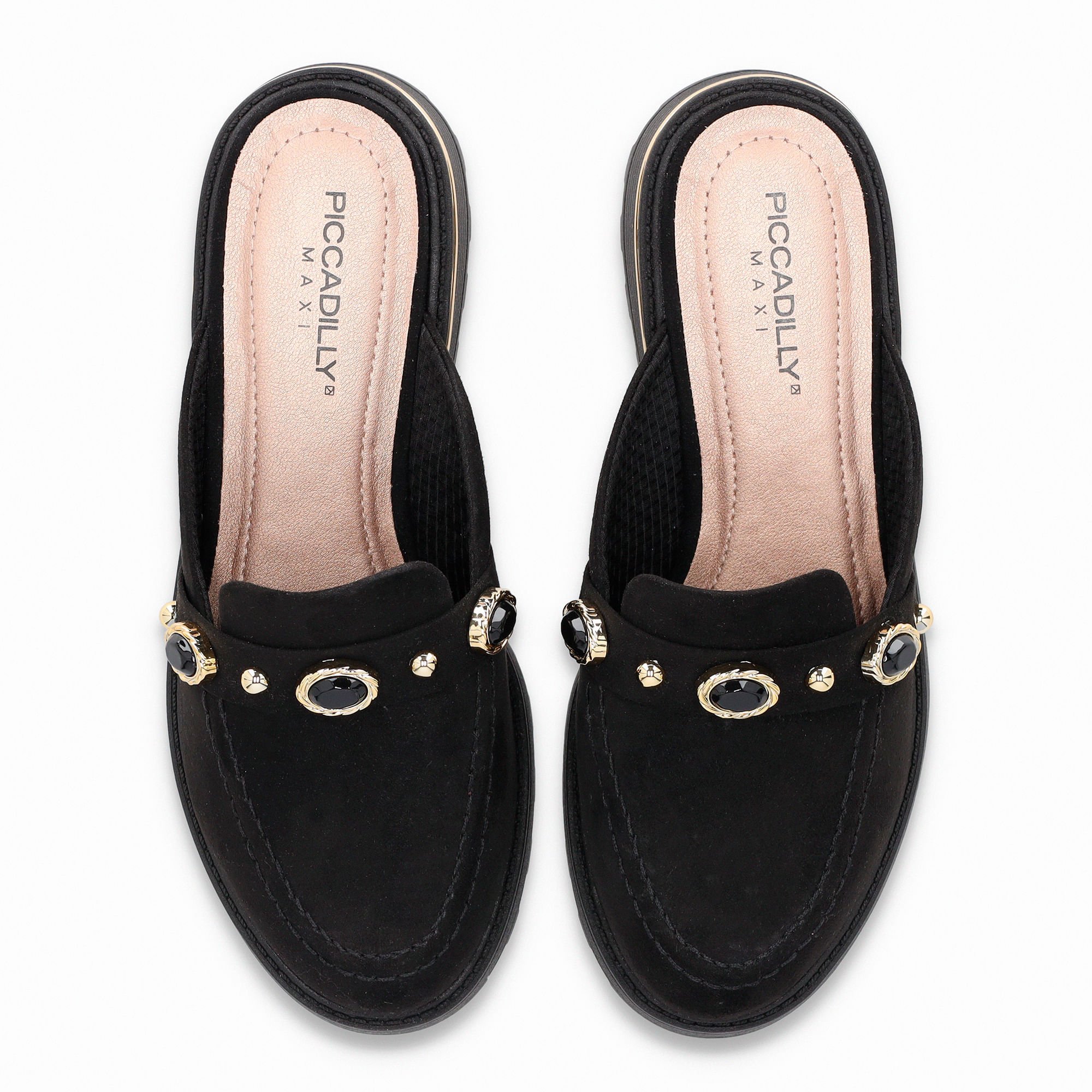 PICCADILLY MAXI - Sapato Mule Gisa Anabela Médio Preto Preto 5