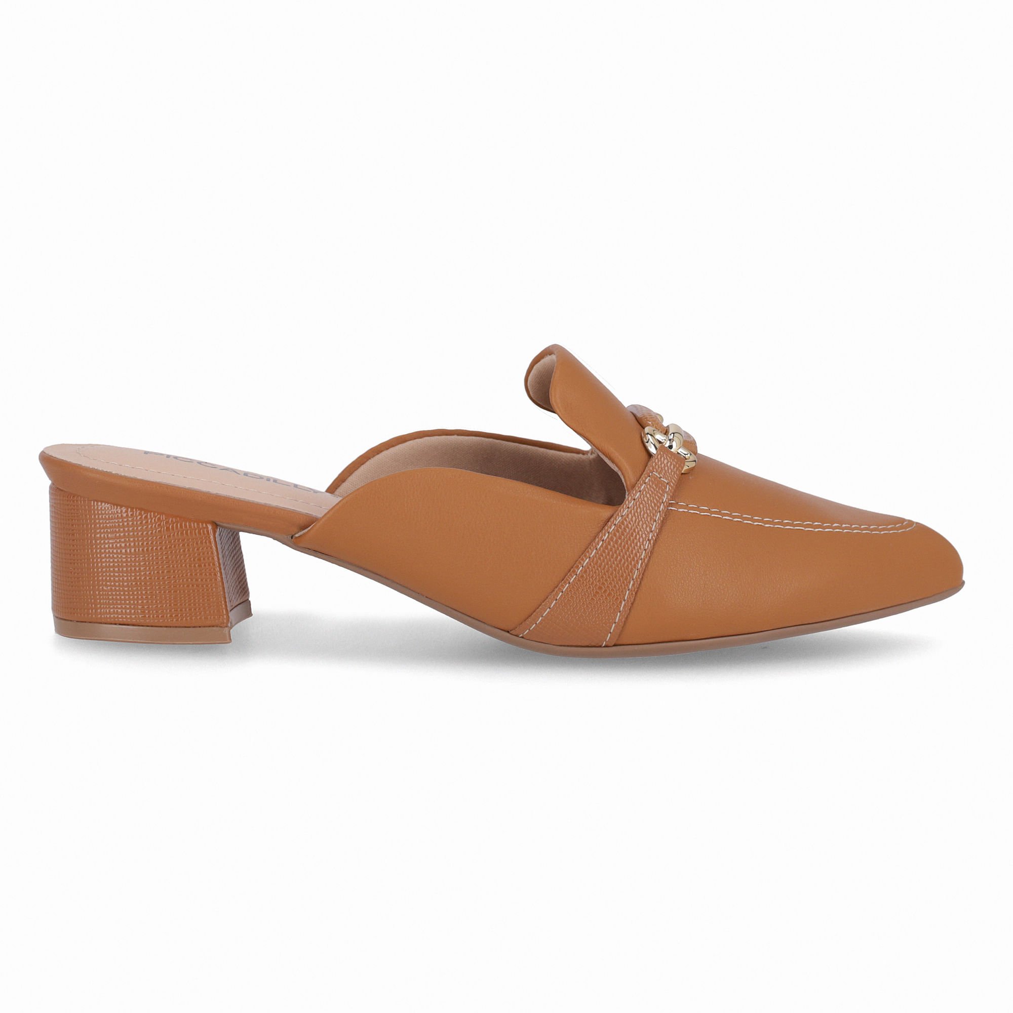 Sapato Mule Taci Salto Médio Mascavo