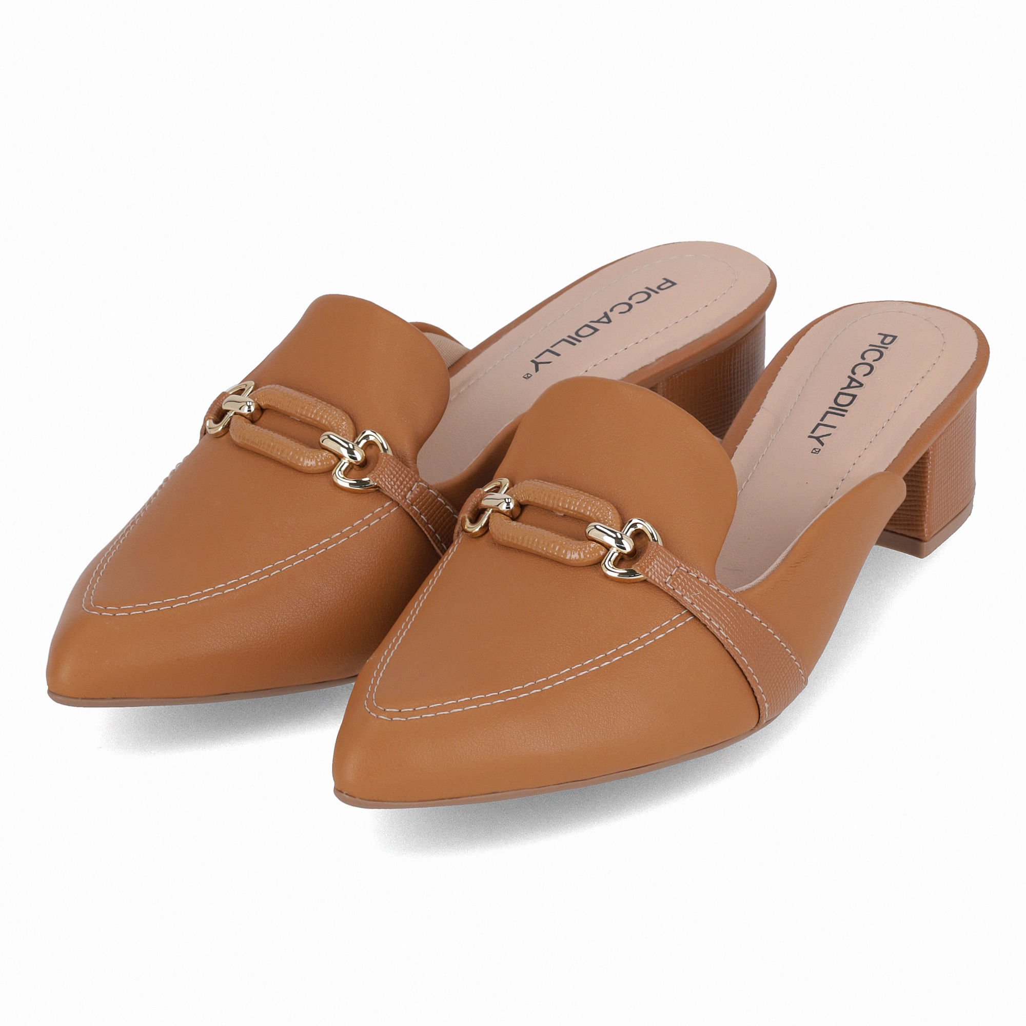 Sapato Mule Taci Salto Médio Mascavo Marrom 2