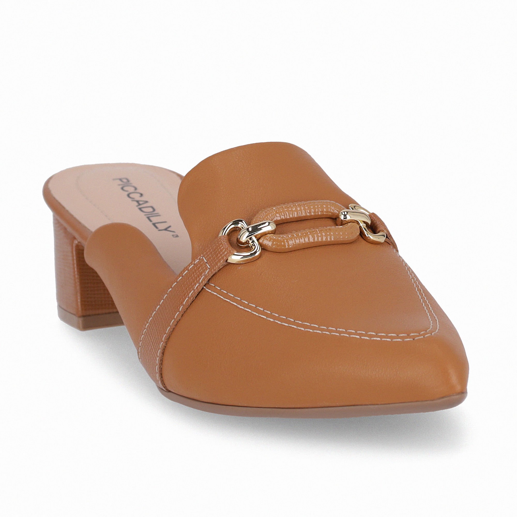 Sapato Mule Taci Salto Médio Mascavo Marrom 4