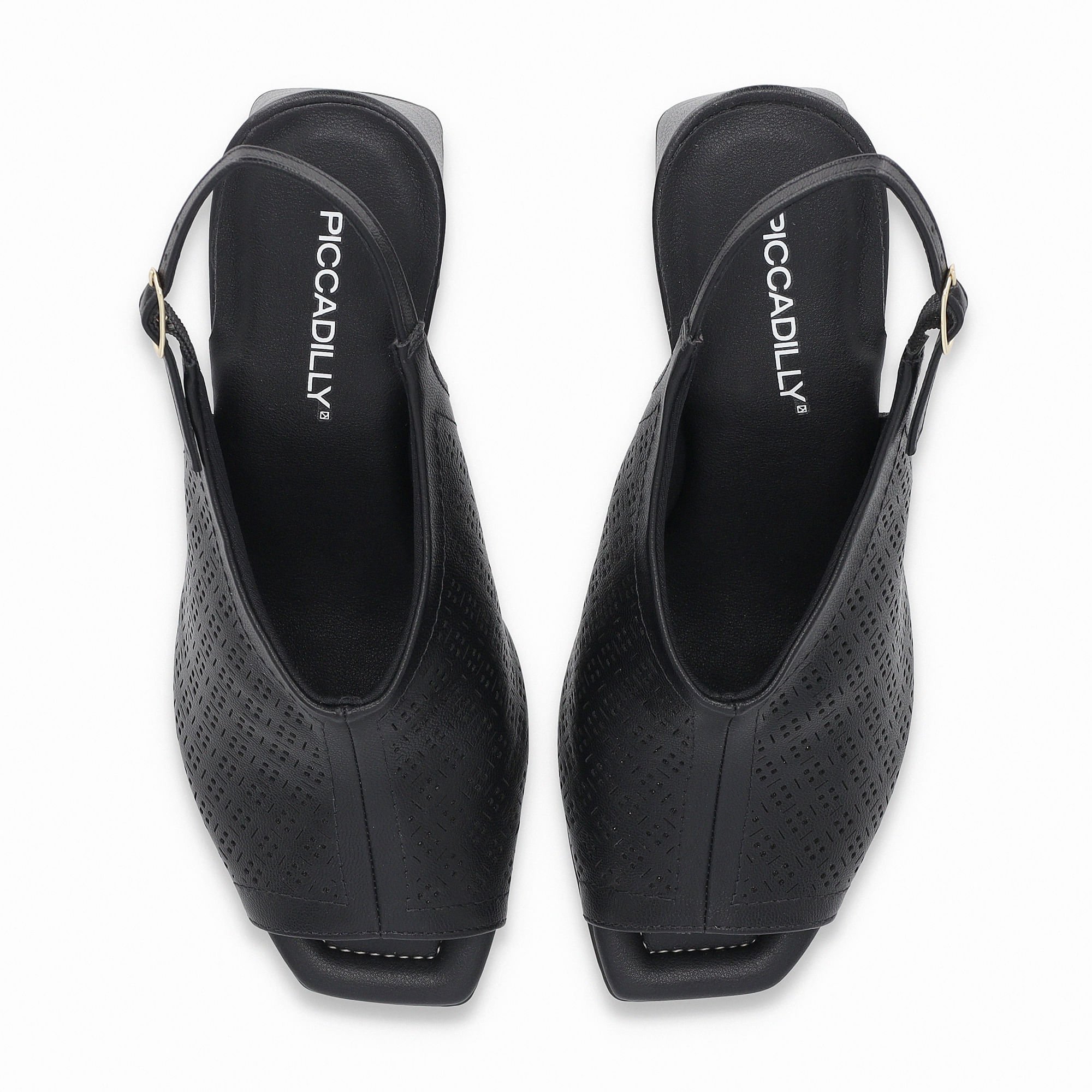 Sapato Slingback Flavia Salto Alto Preto Preto 5