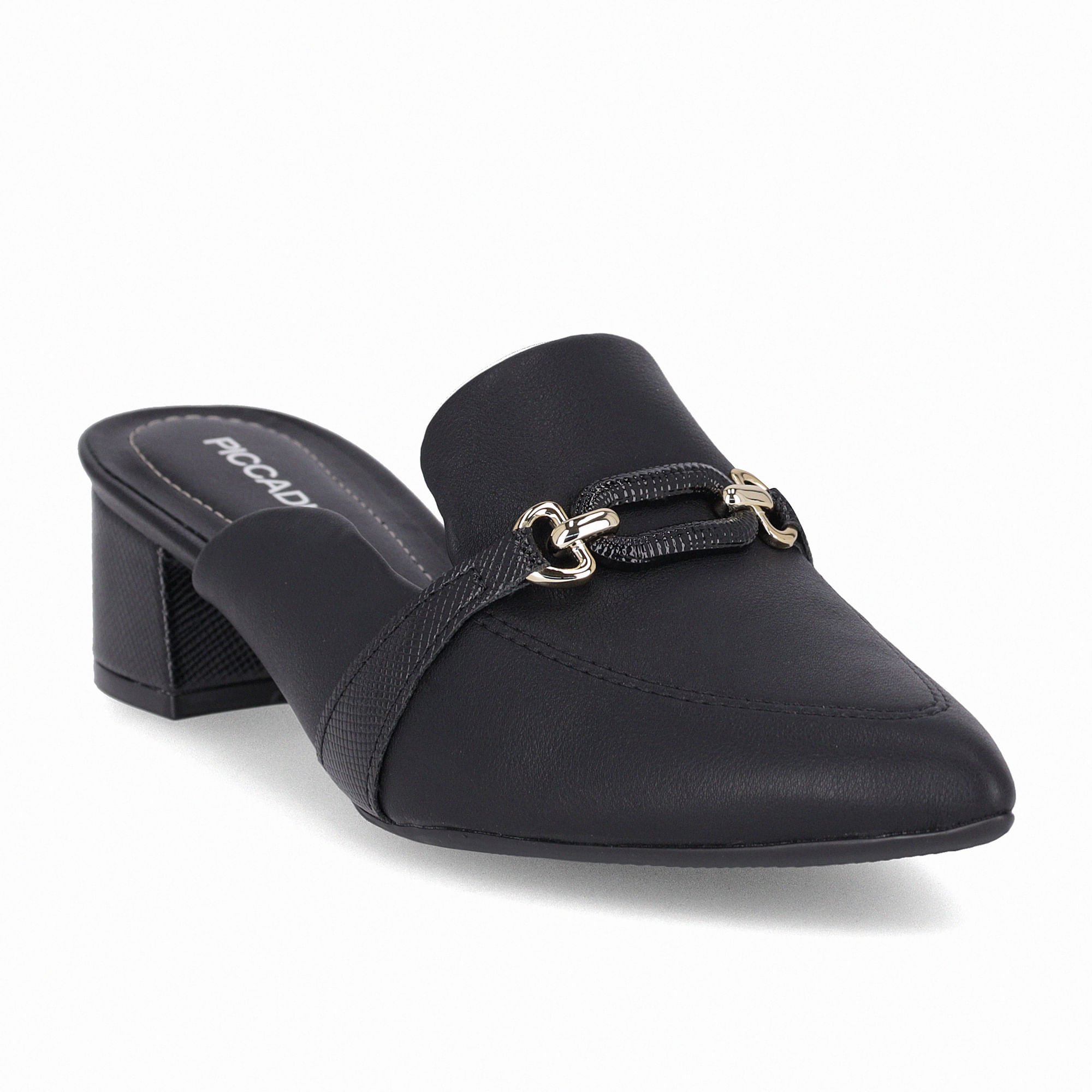 Mule Taci Salto Médio Preto Preto 3