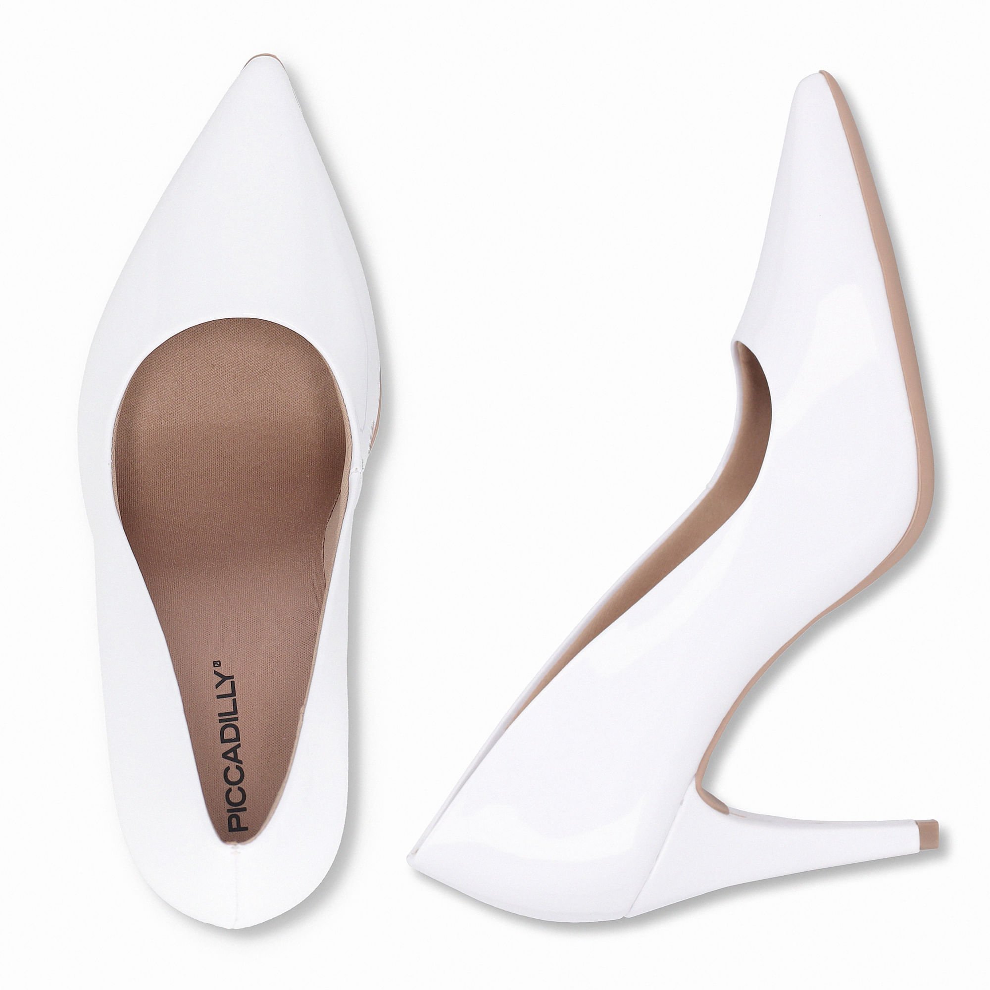 Scarpin Silvana Salto Alto Branco Neve Branco 4
