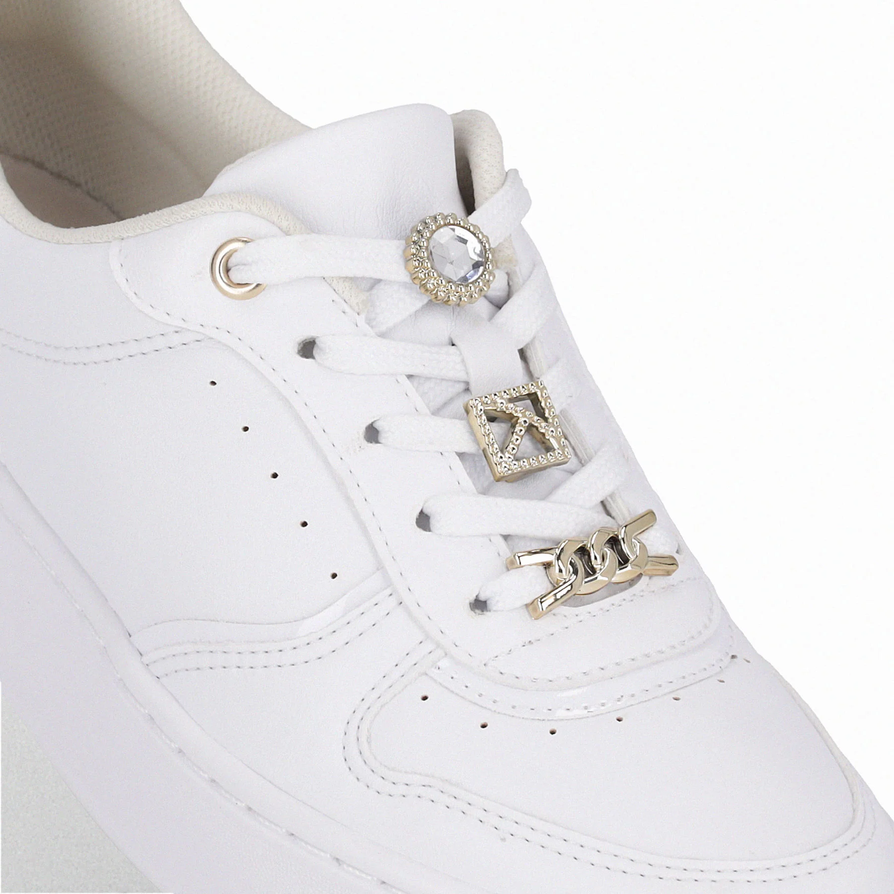 Tênis Beatriz Anabela Médio Branco Neve Branco 3