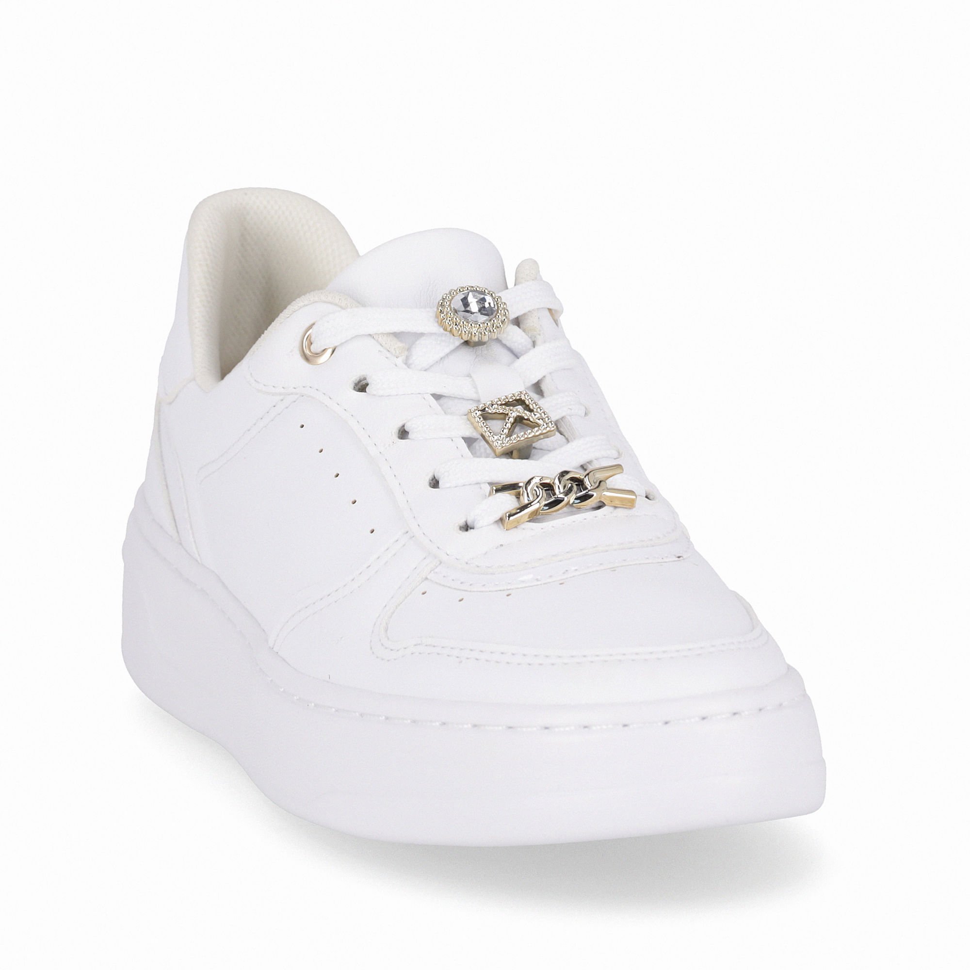 Tênis Beatriz Anabela Médio Branco Neve Branco 4