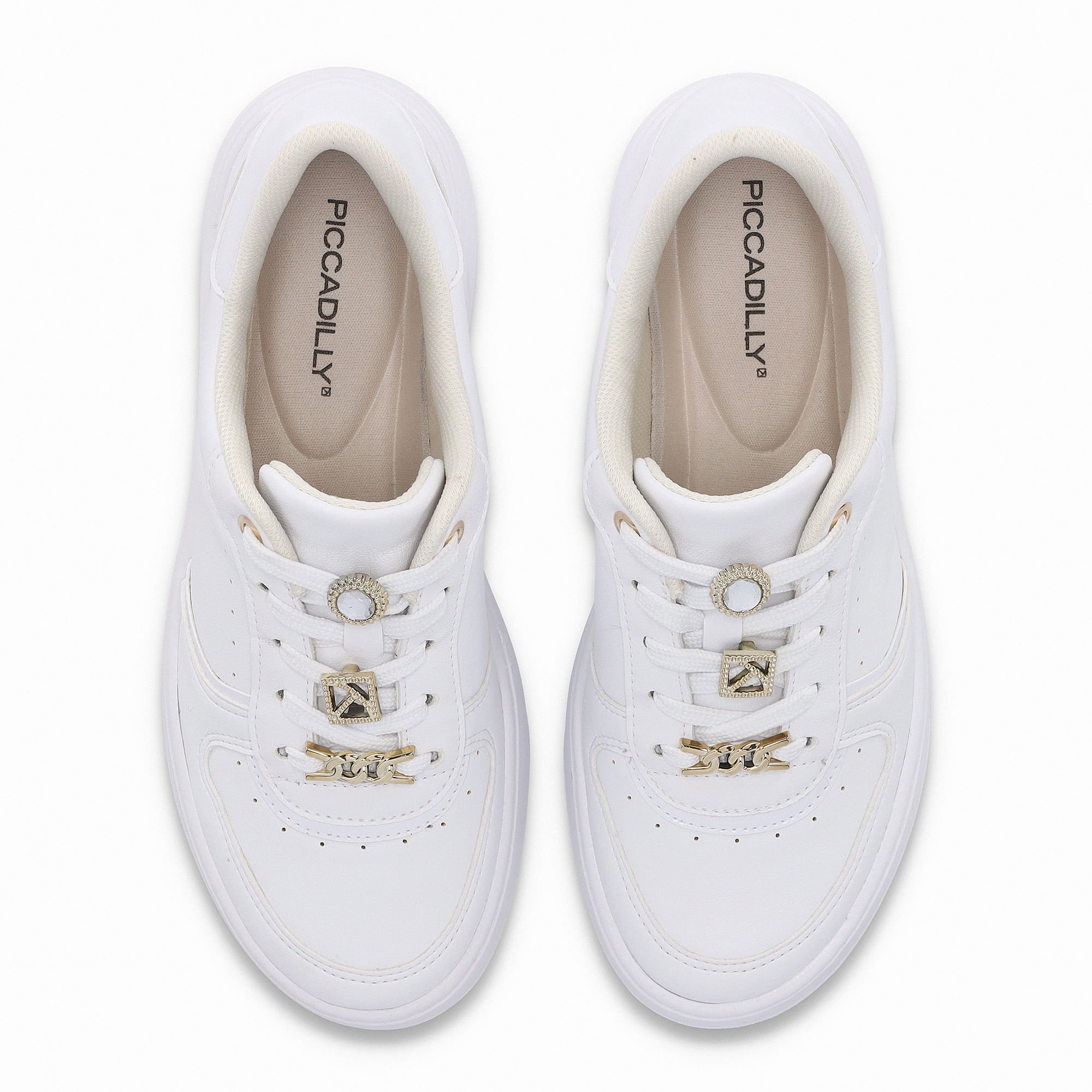 Tênis Beatriz Anabela Médio Branco Neve Branco 5