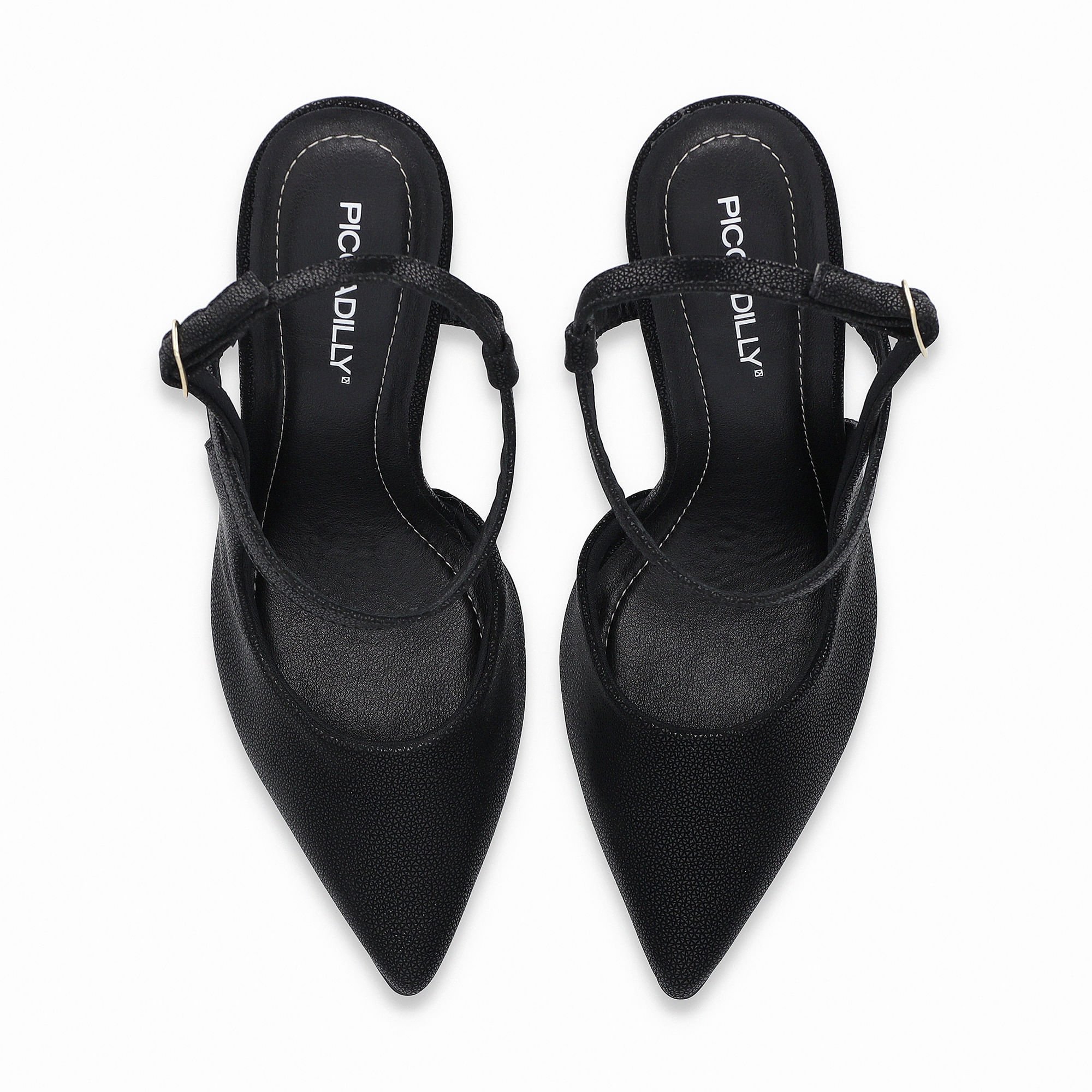 Sandália Slingback Silvana Salto Alto Preto Preto 5