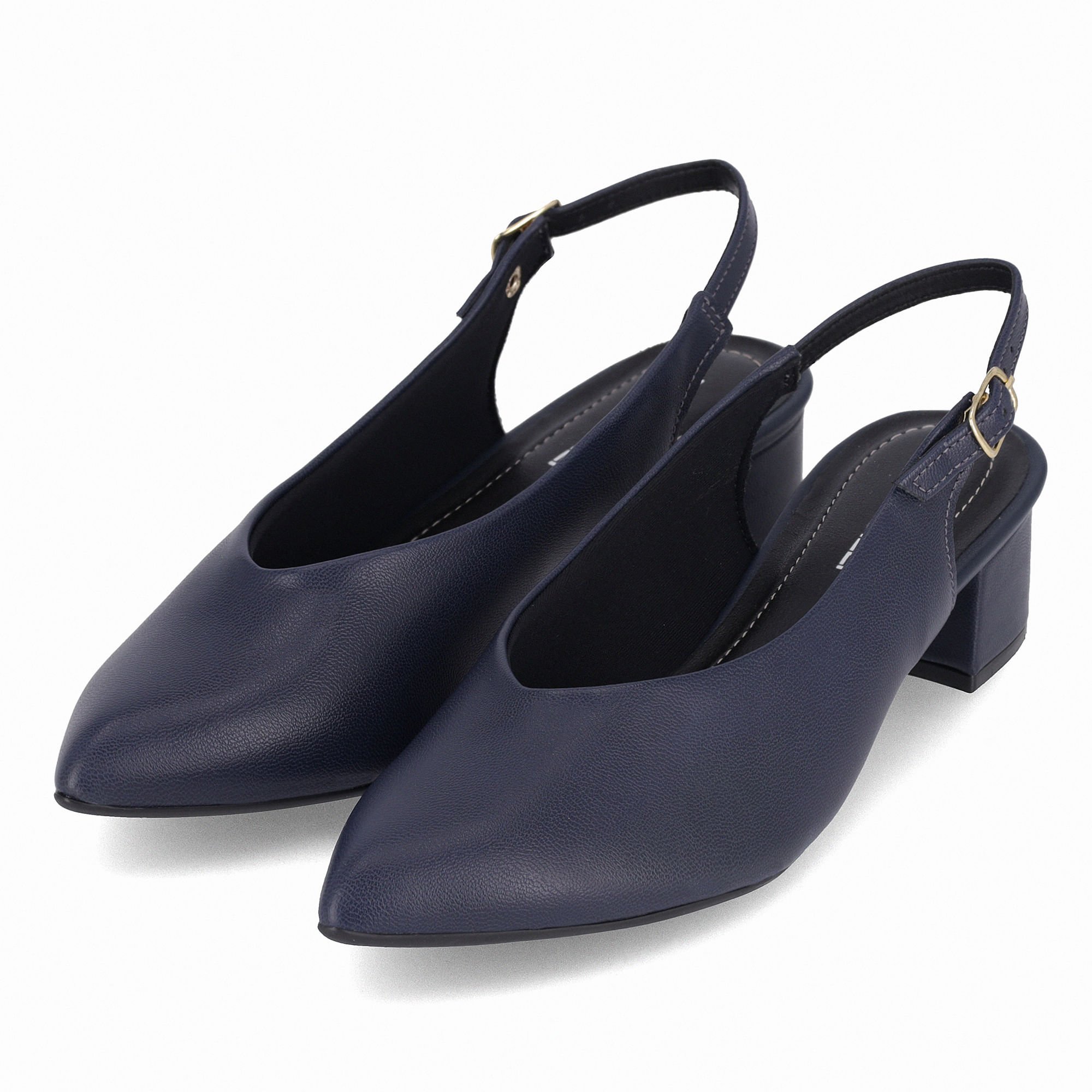 Sapato Slingback Taci Salto Médio Navy Navy 2
