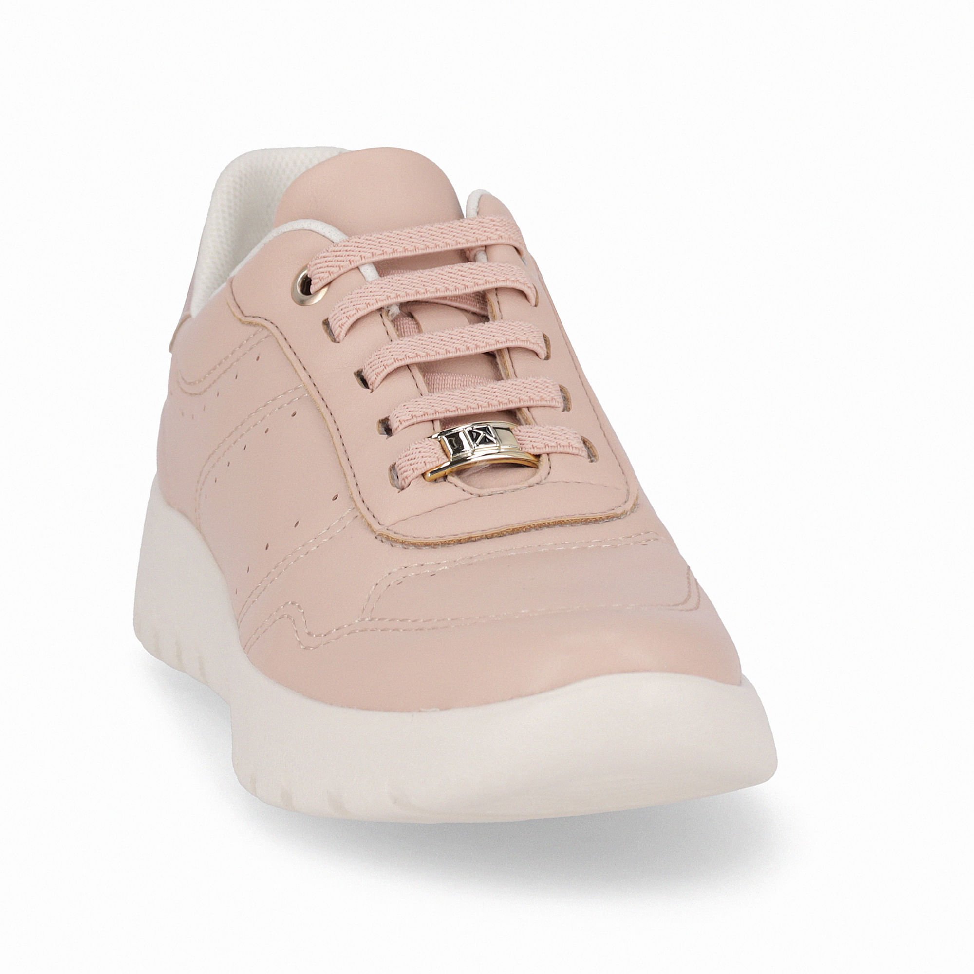 Tênis Vicky Salto Baixo Rose com Ouro Rosado Rosa 3