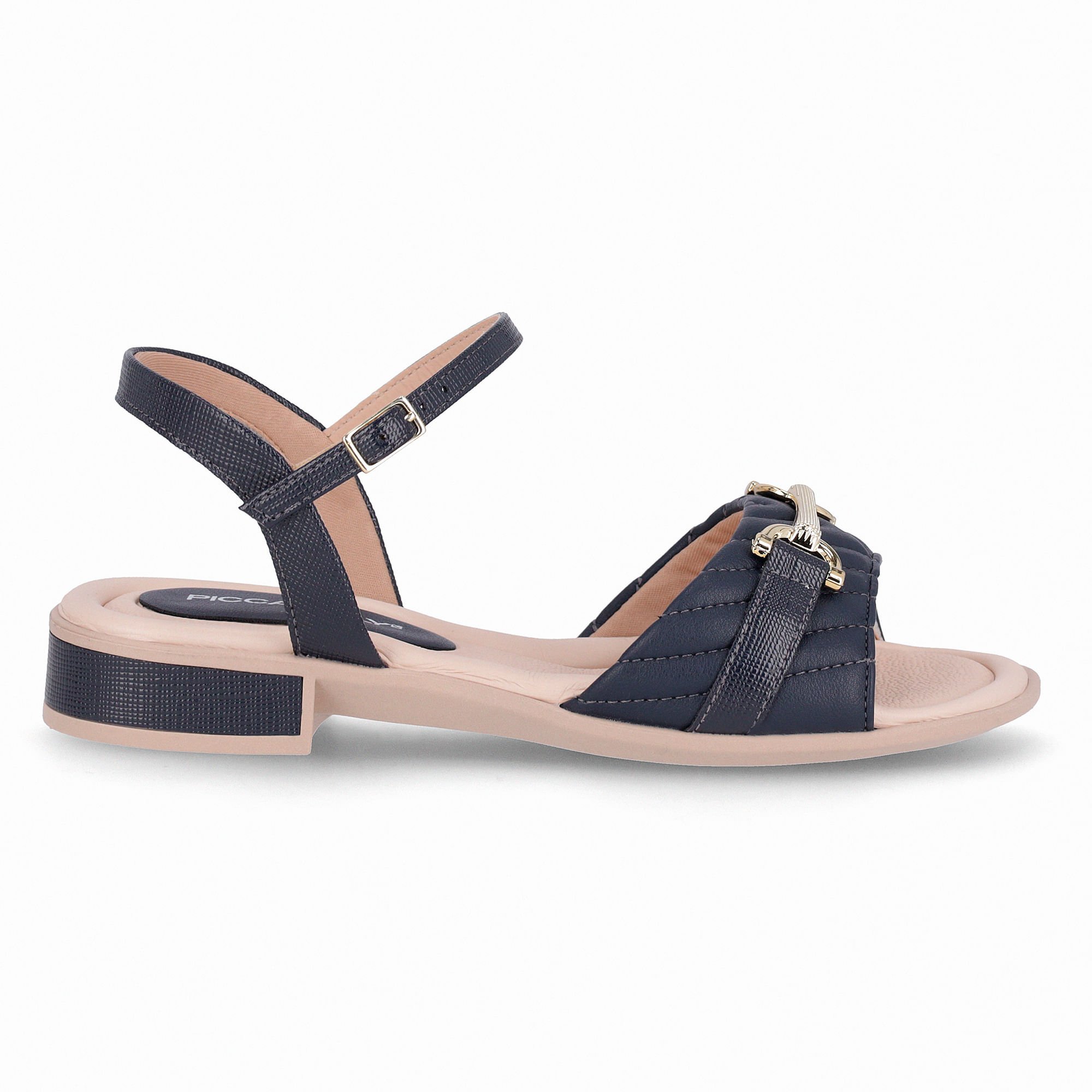 Sandália Taila Salto Baixo Navy