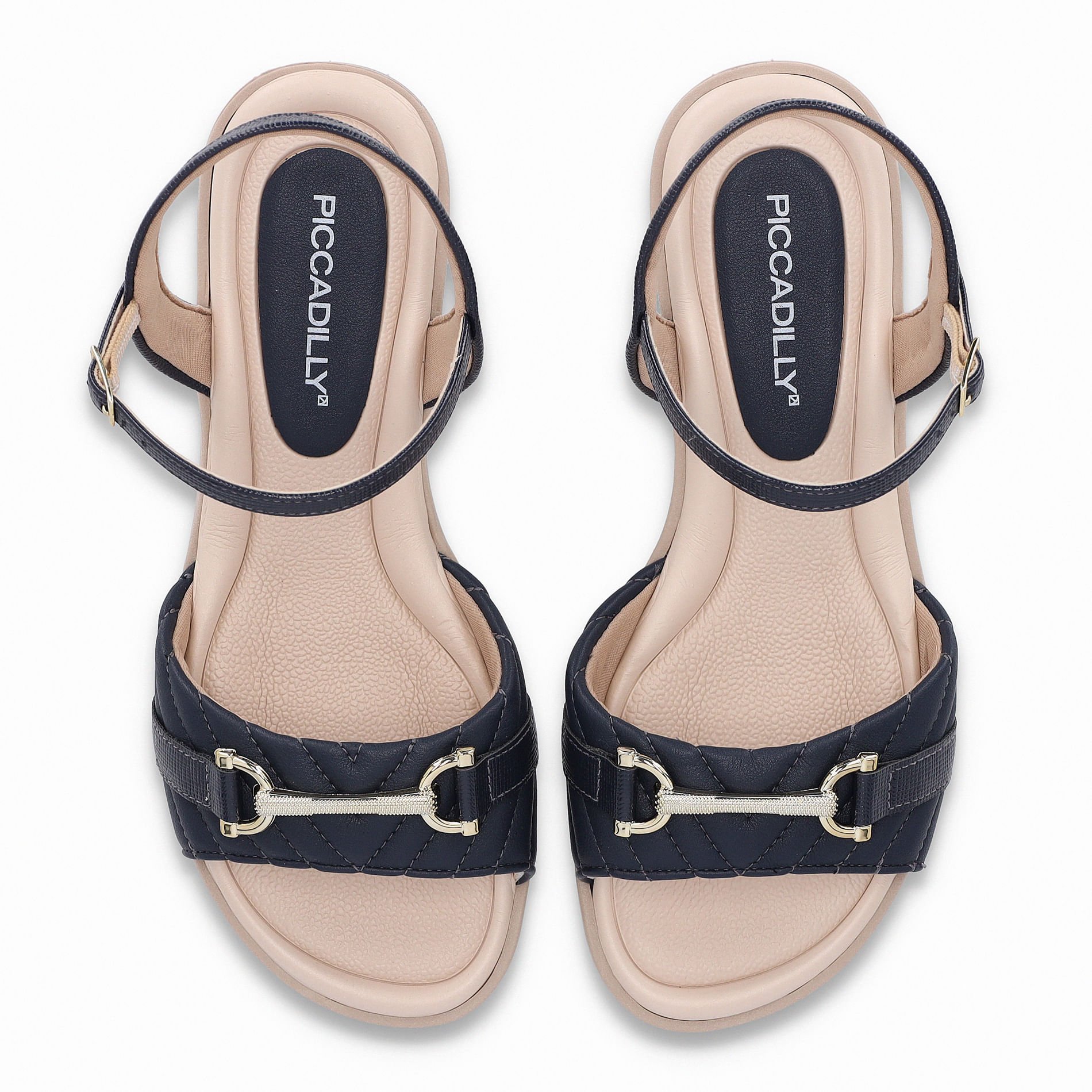 Sandália Taila Salto Baixo Navy Azul Marinho 5