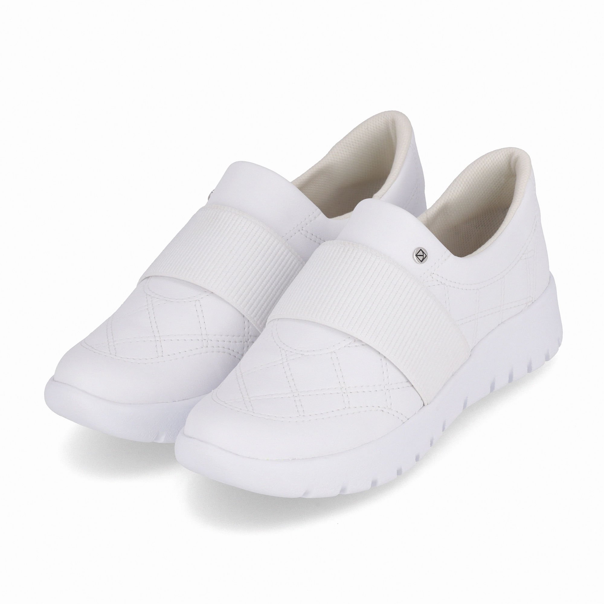 Tênis Vicky Salto Baixo Branco Neve Branco 2