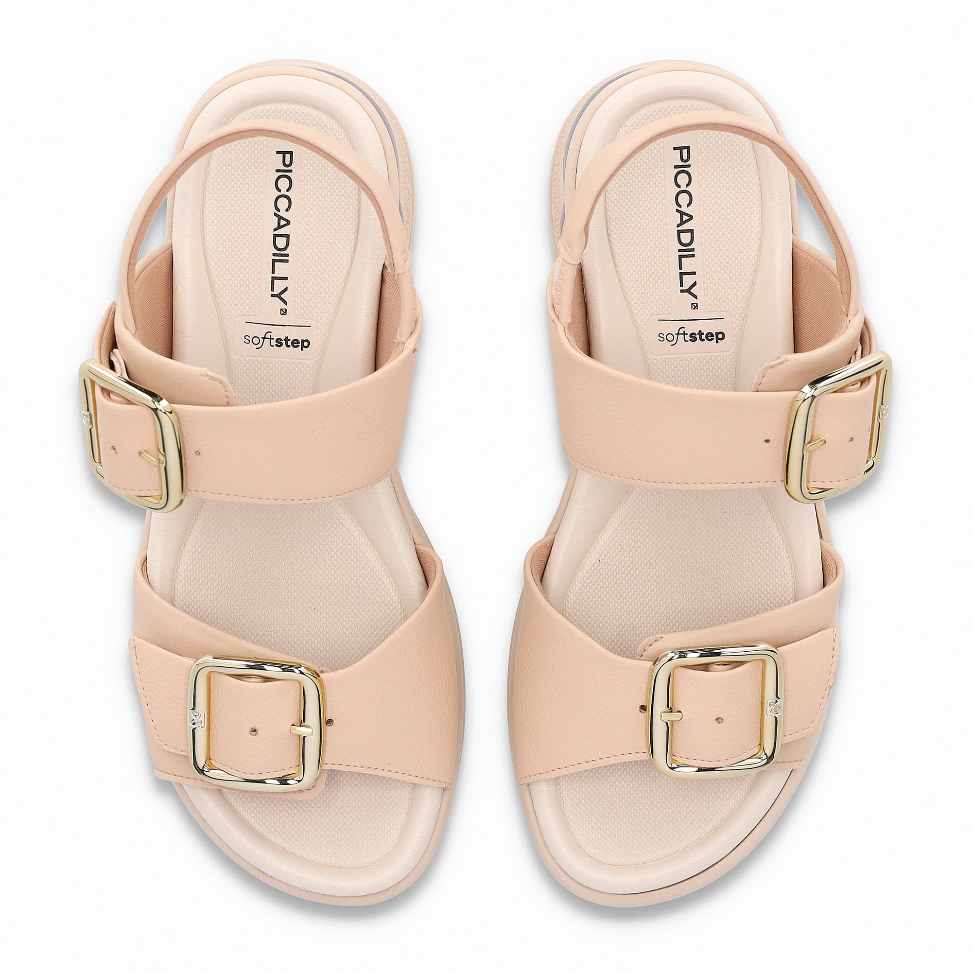 Sandália SoftStep Anabela Médio Brule Bege 6