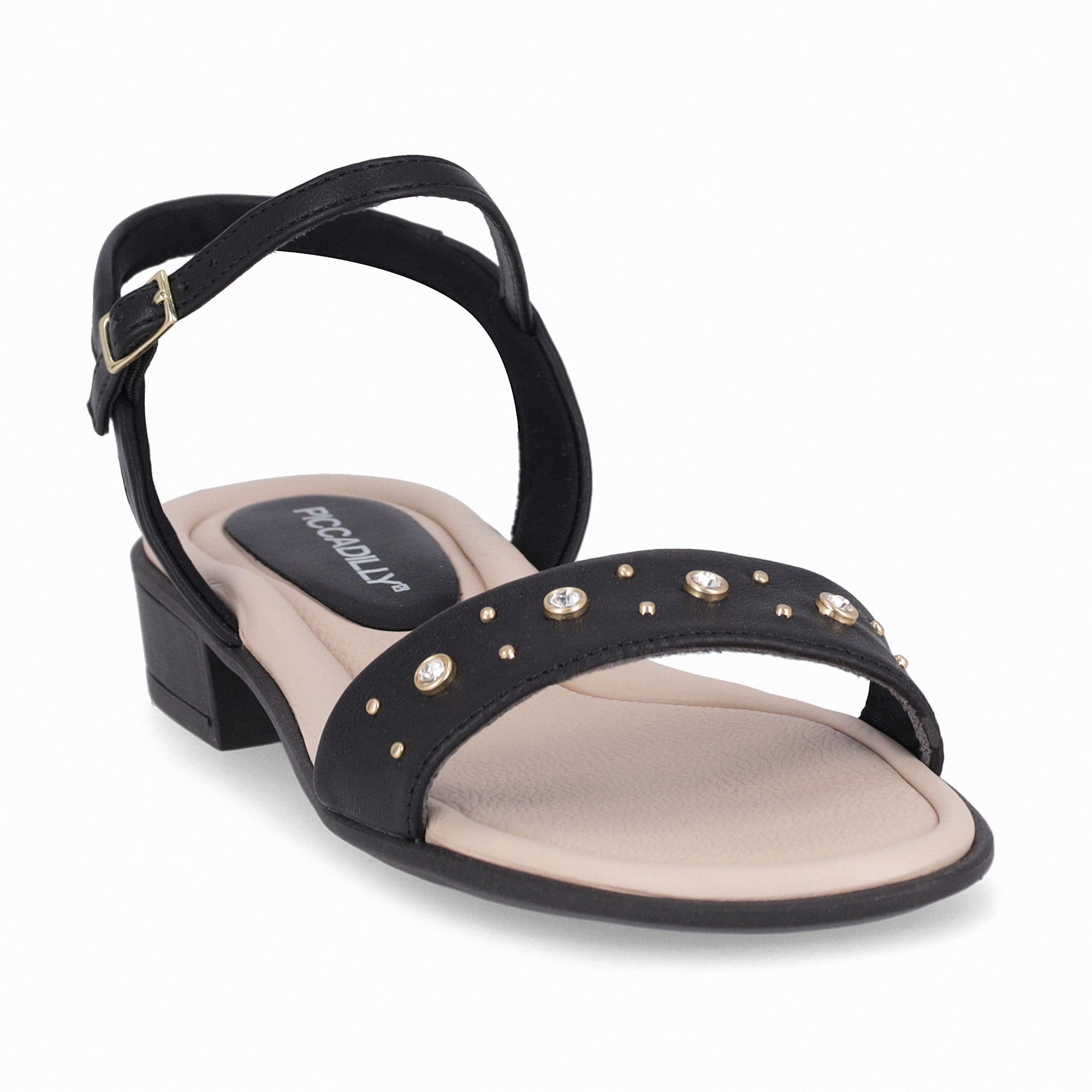 Sandália Taila Salto Baixo Preto Preto 4