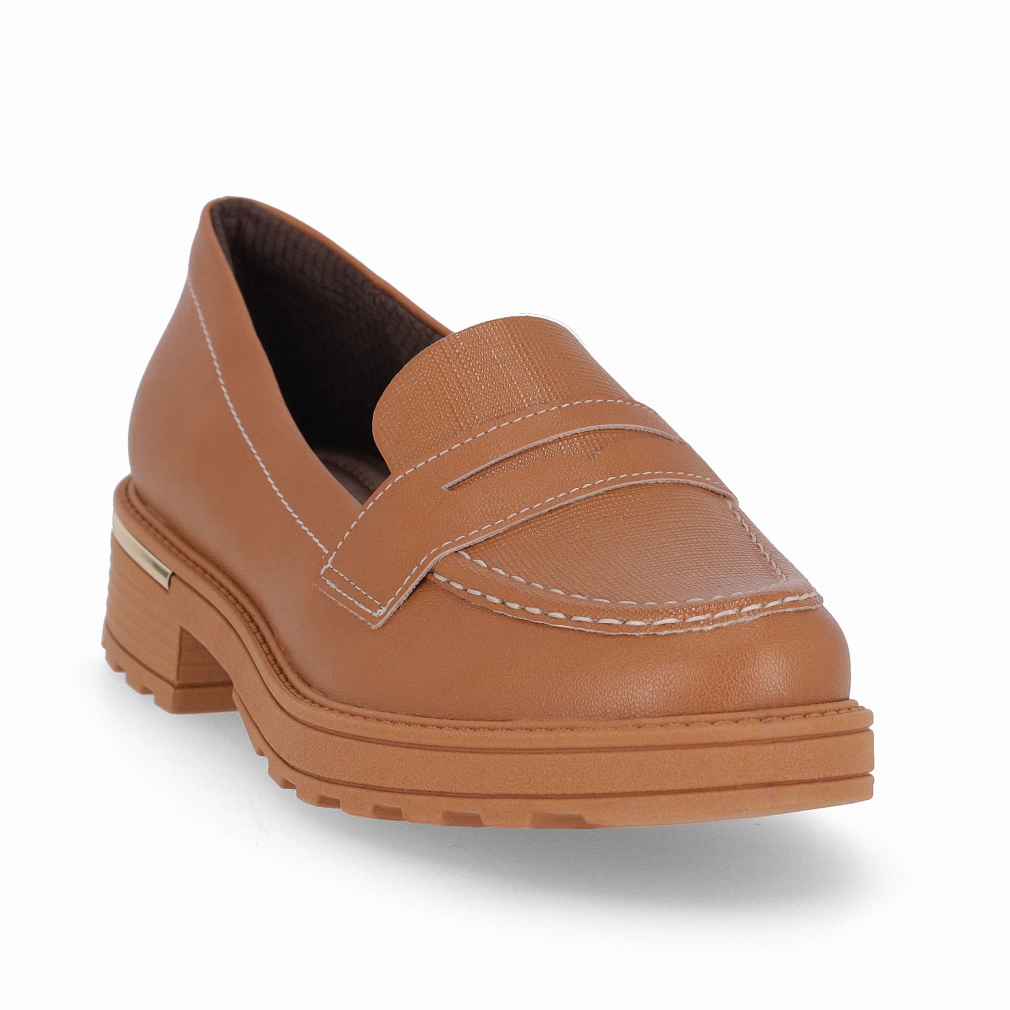 PICCADILLY MAXI - Sapato Mocassim Gisa Anabela Médio Mascavo Marrom 3