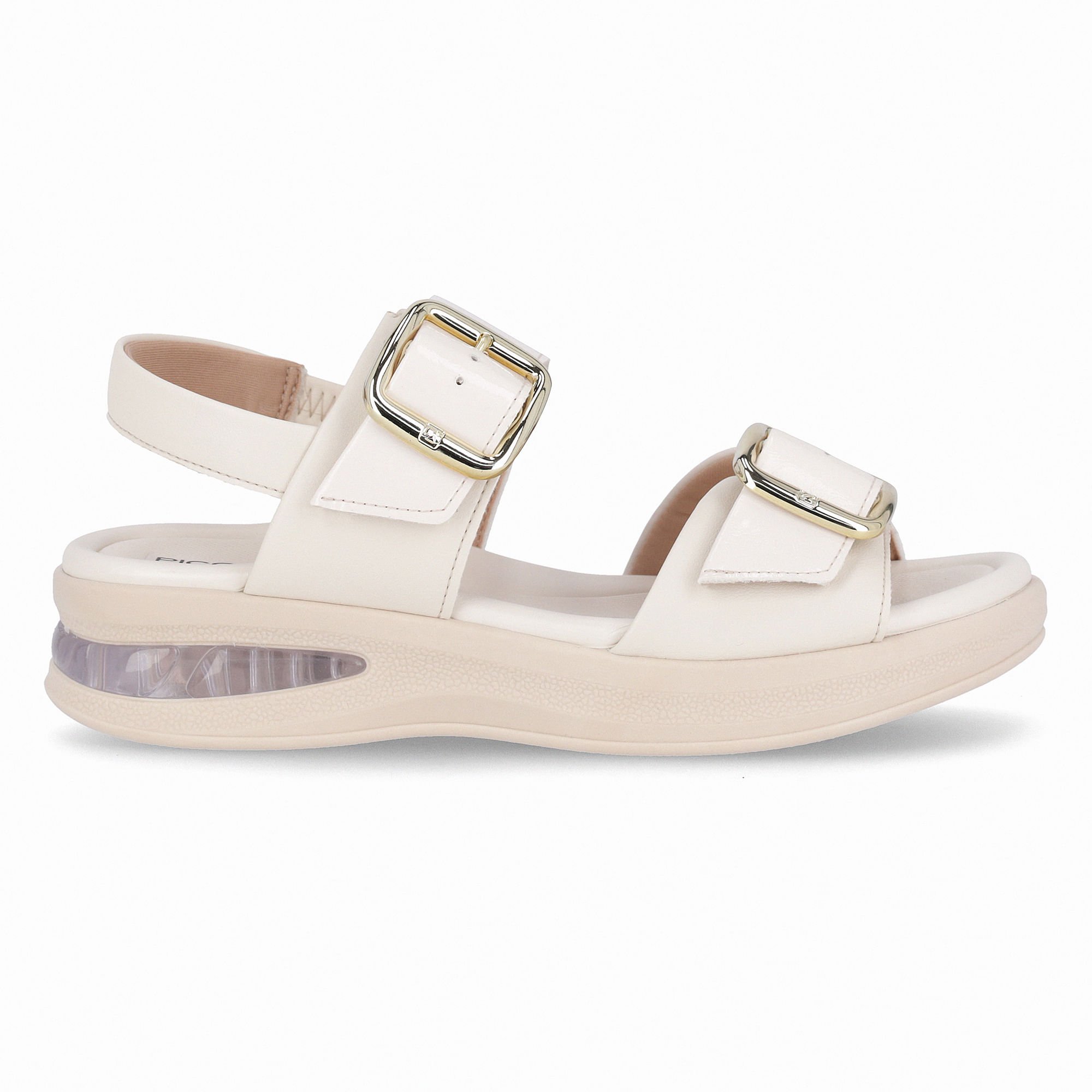 Sandália SoftStep Anabela Médio Off White