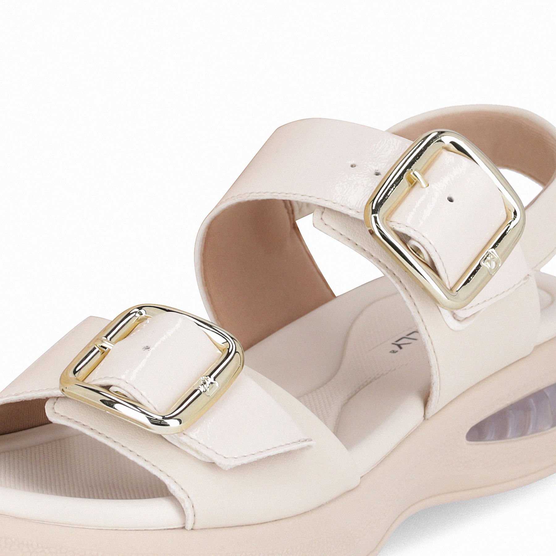 Sandália SoftStep Anabela Médio Off White Branco 4