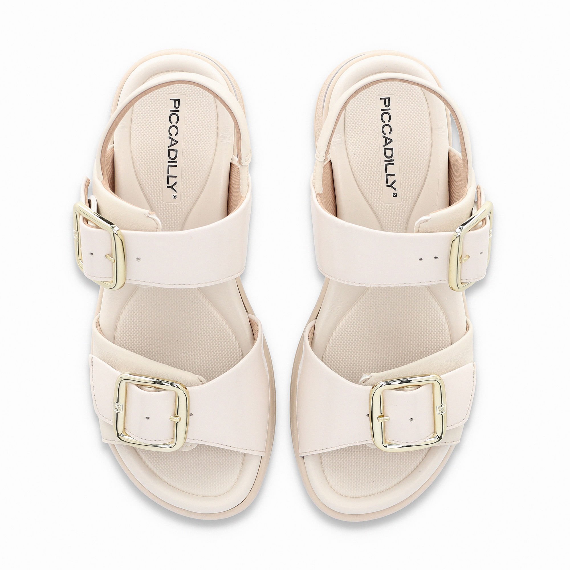 Sandália SoftStep Anabela Médio Off White Branco 7