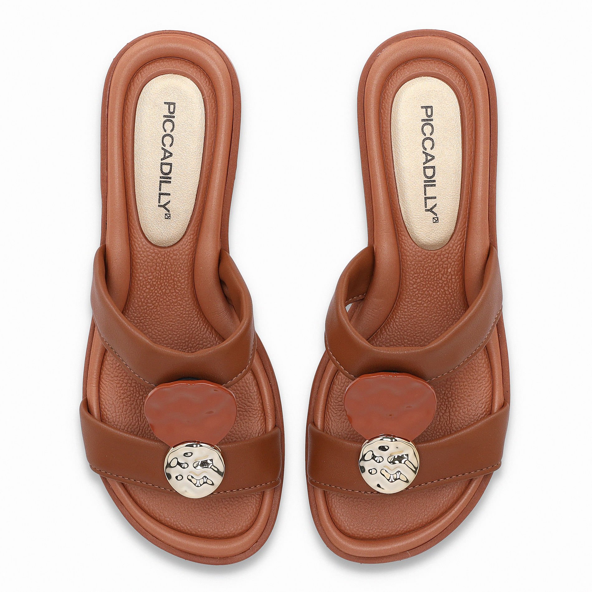 Tamanco Taila Salto Baixo Ocre Marrom 5