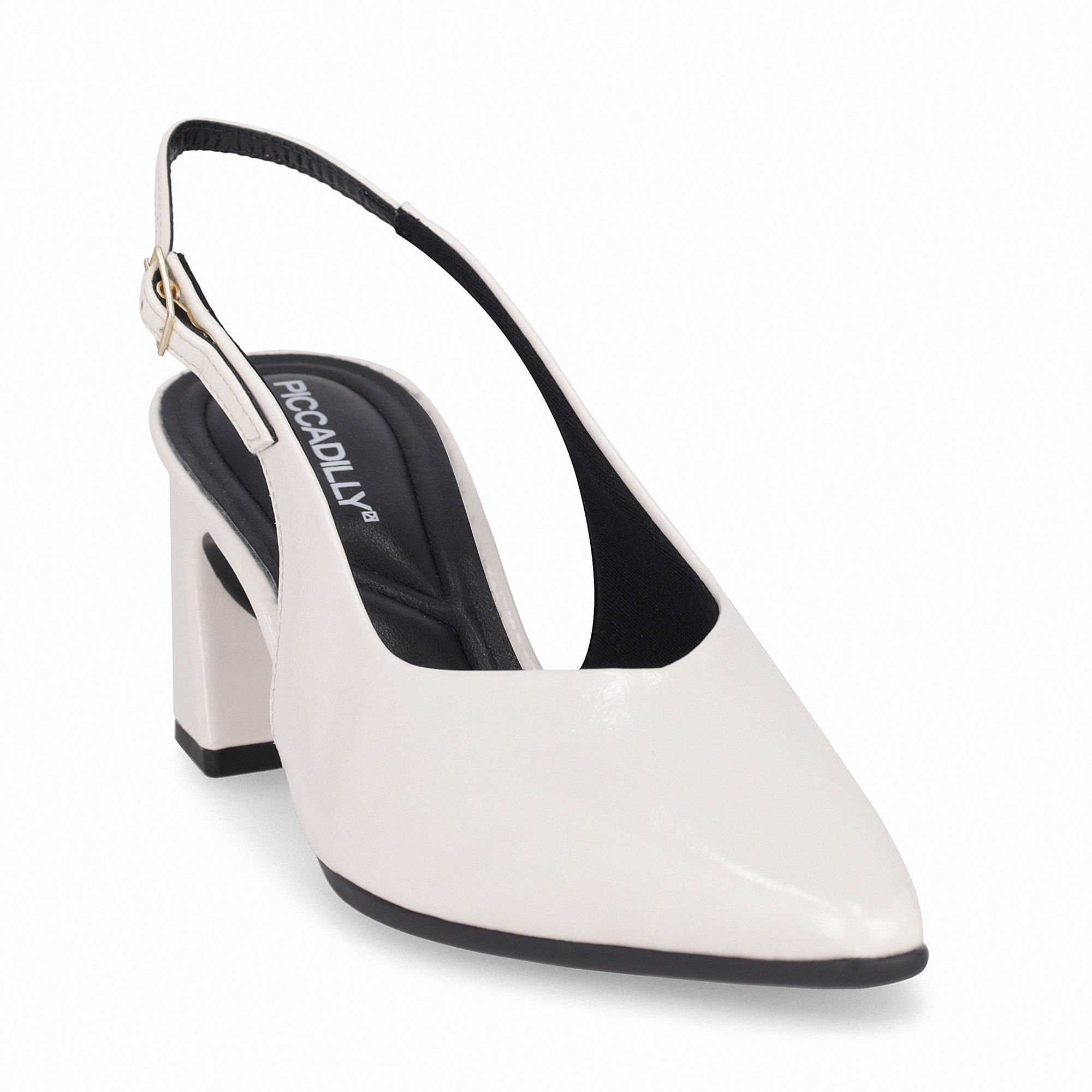 Sapato Slingback Irene Salto Alto Off White Branco 4
