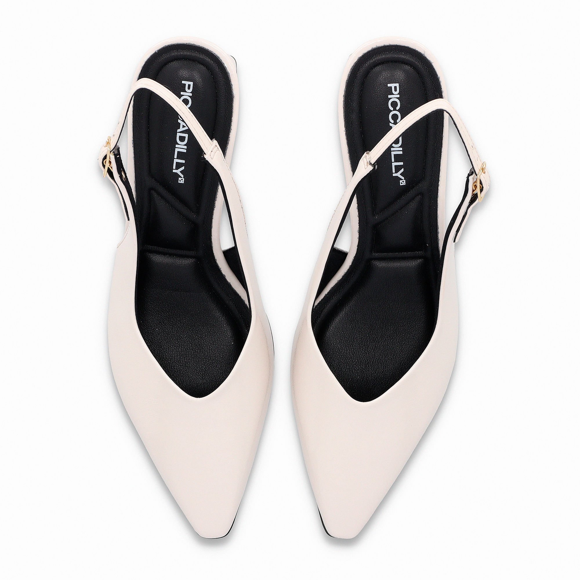 Sapato Slingback Irene Salto Alto Off White Branco 5