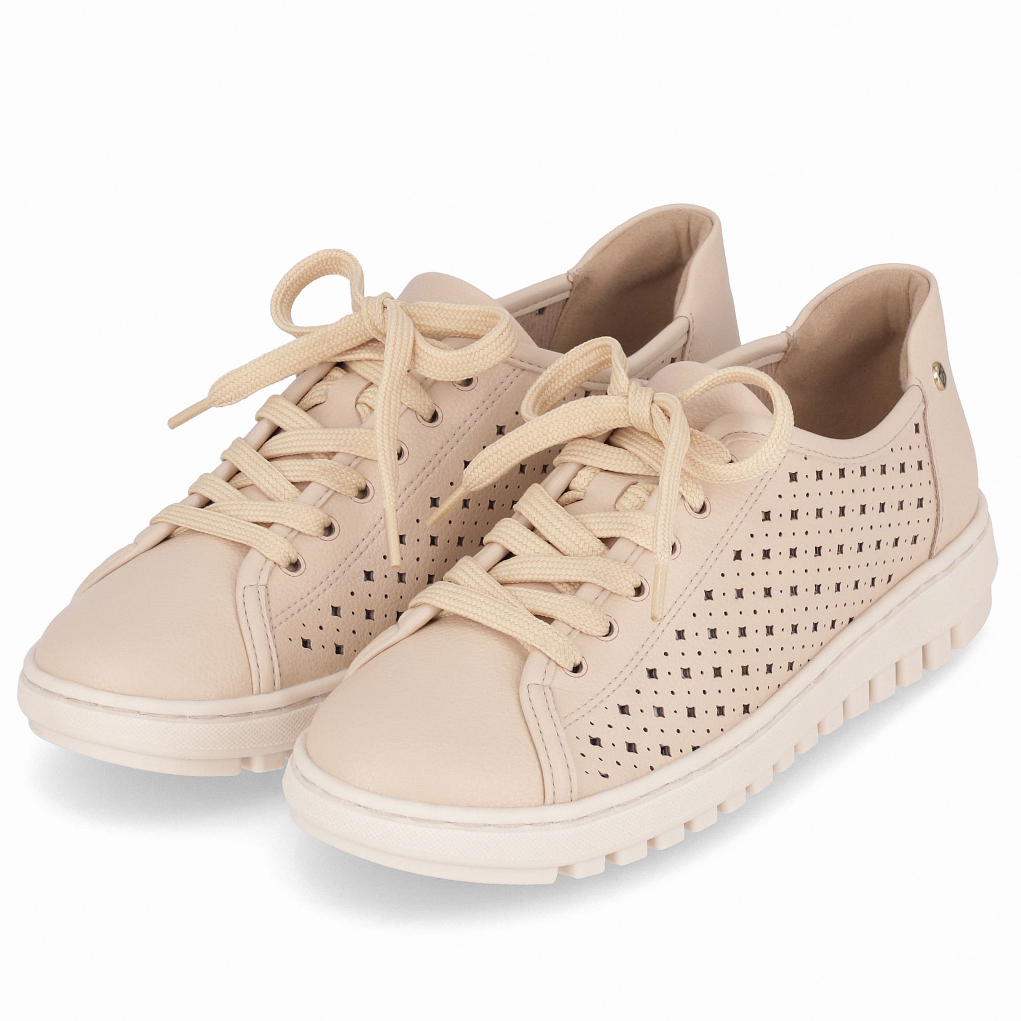 Tênis Nici Salto Baixo Brule Bege 2
