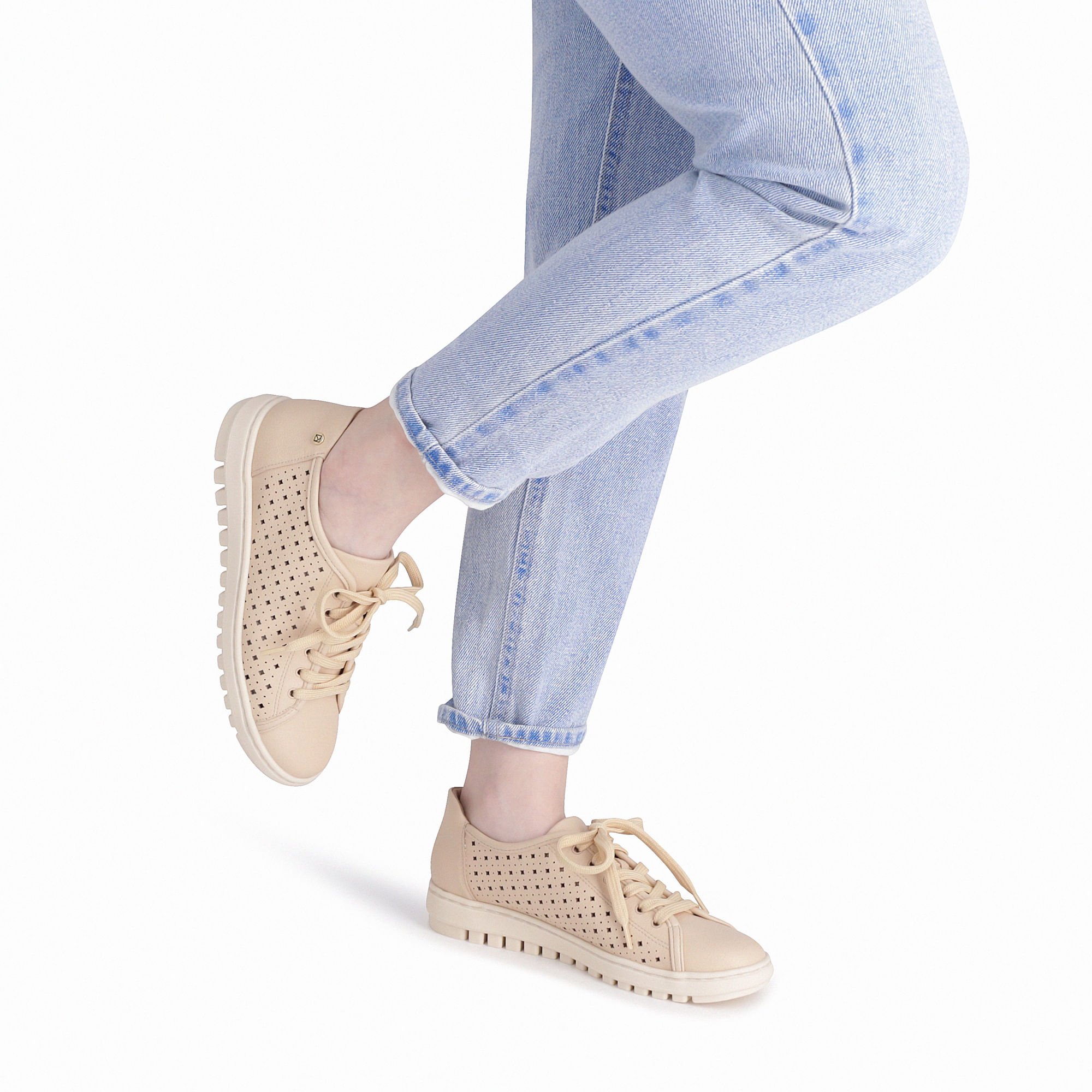 Tênis Nici Salto Baixo Brule Bege 3