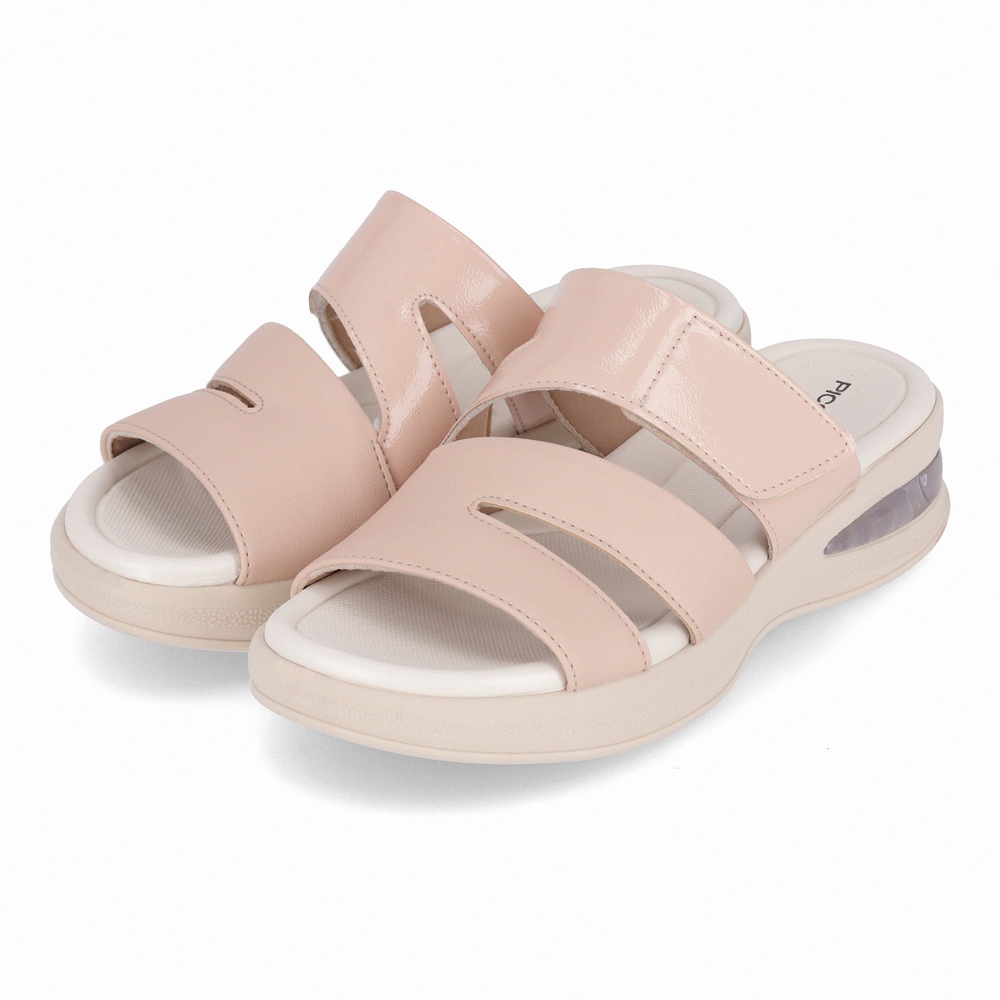 Tamanco SoftStep Anabela Médio Rose Bege 2