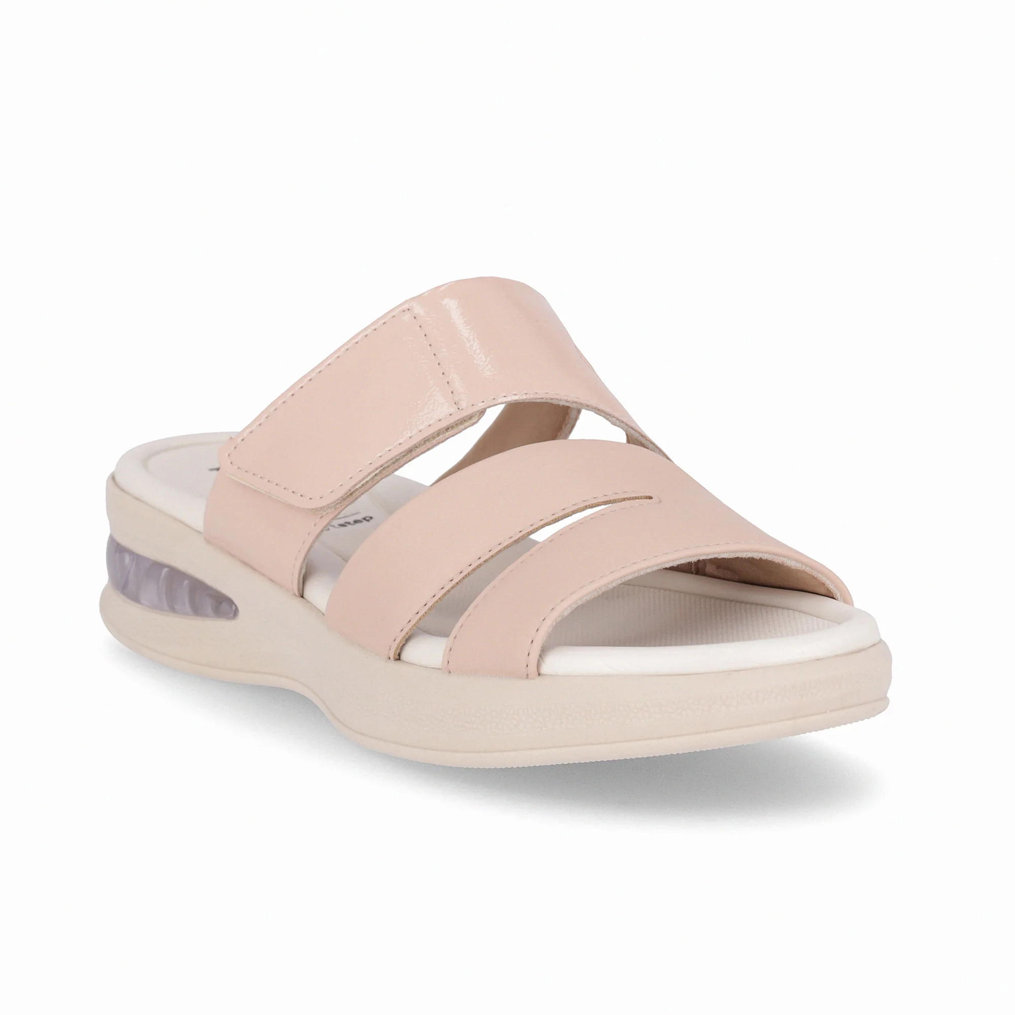 Tamanco SoftStep Anabela Médio Rose Bege 3