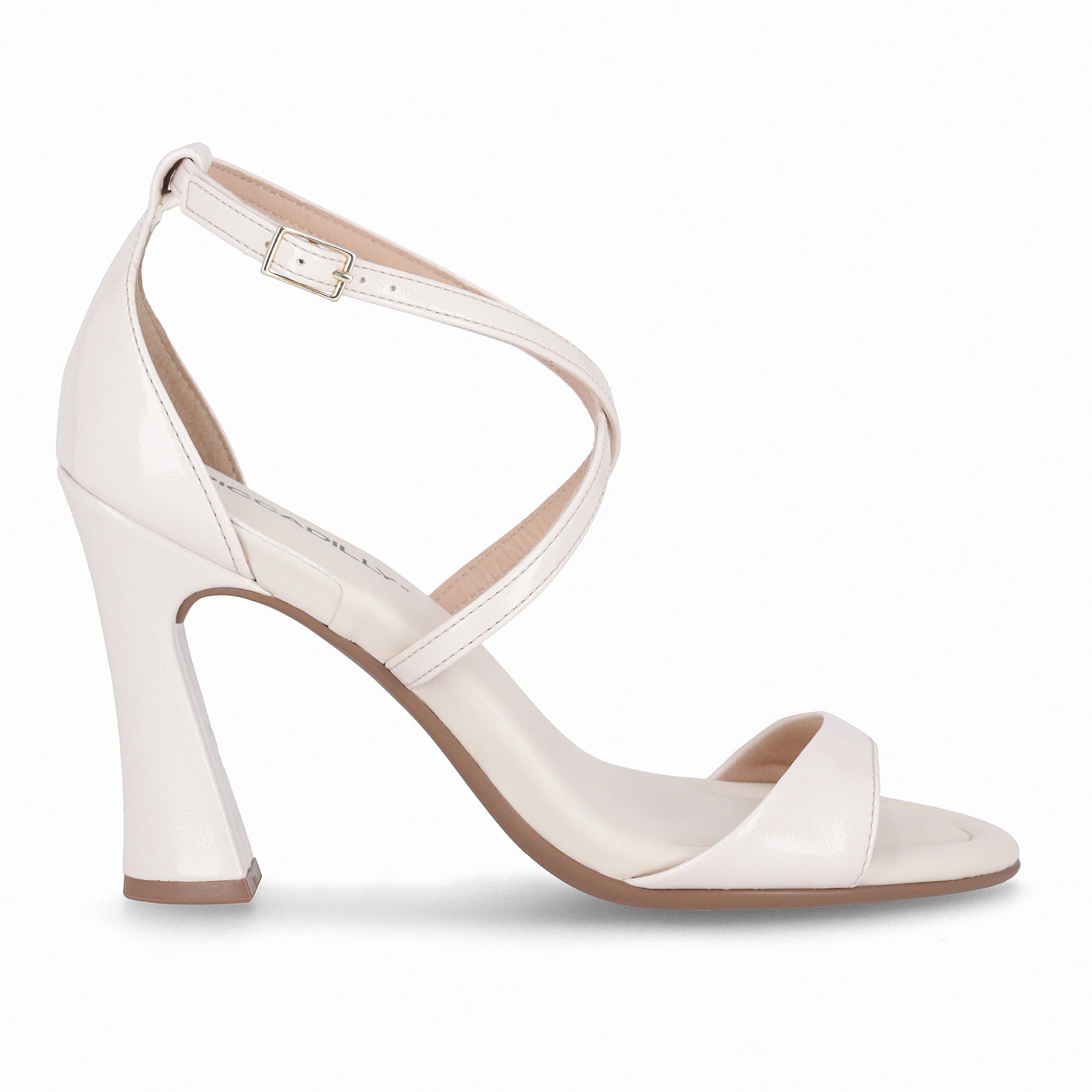 Sandália Rafa Salto Alto Off White