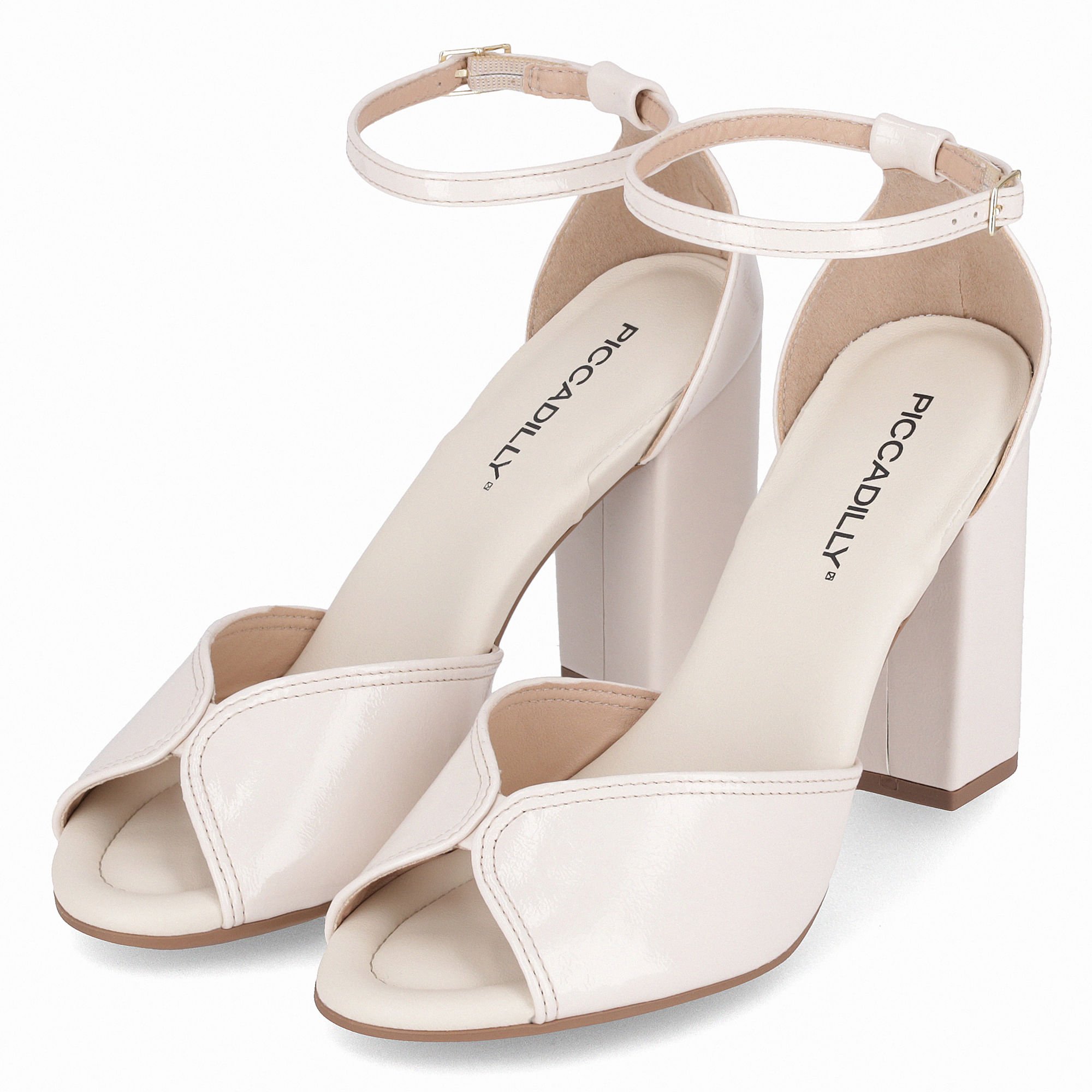 Sandália Rafa Salto Alto Off White Branco 2