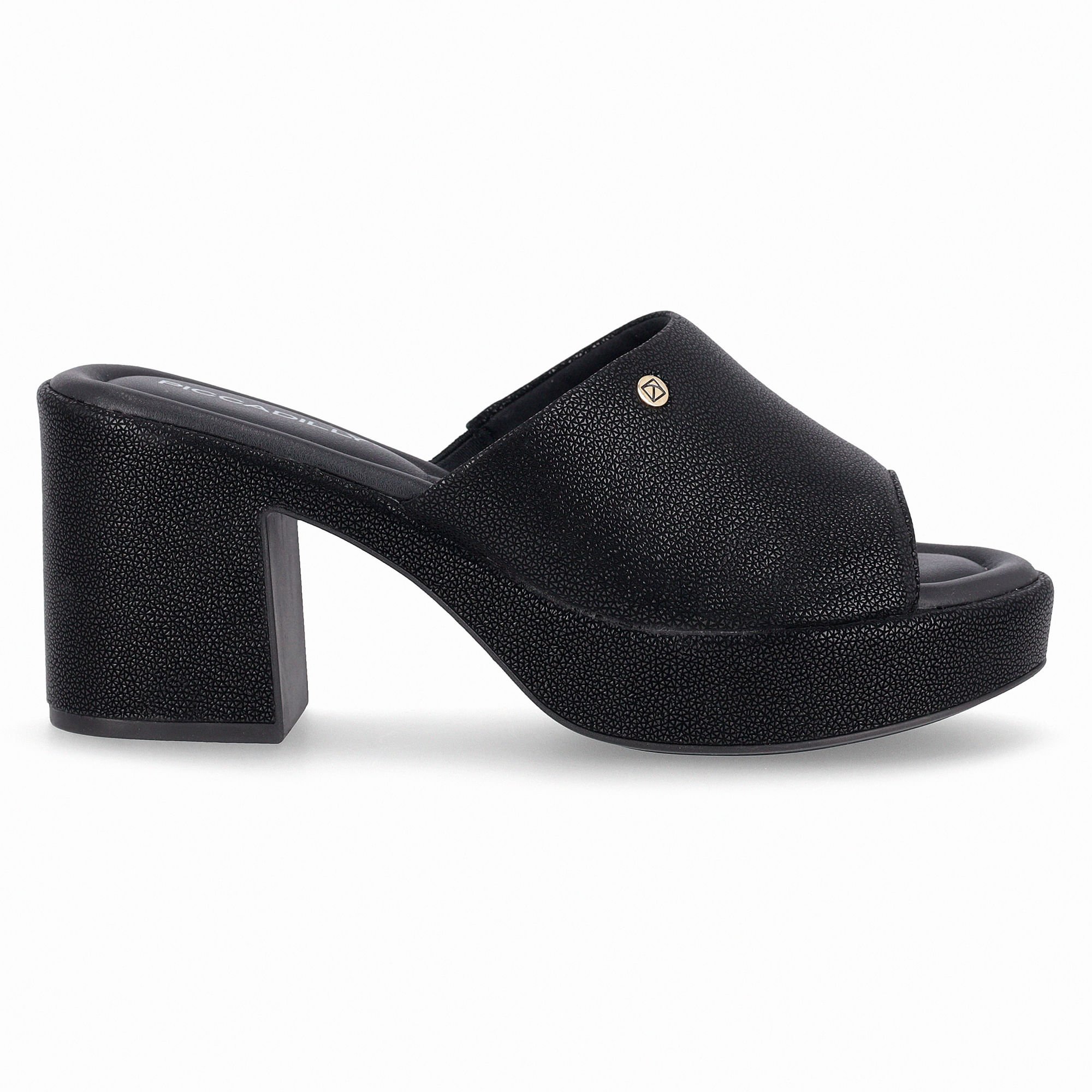 Tamanco Marcia Salto Alto Preto