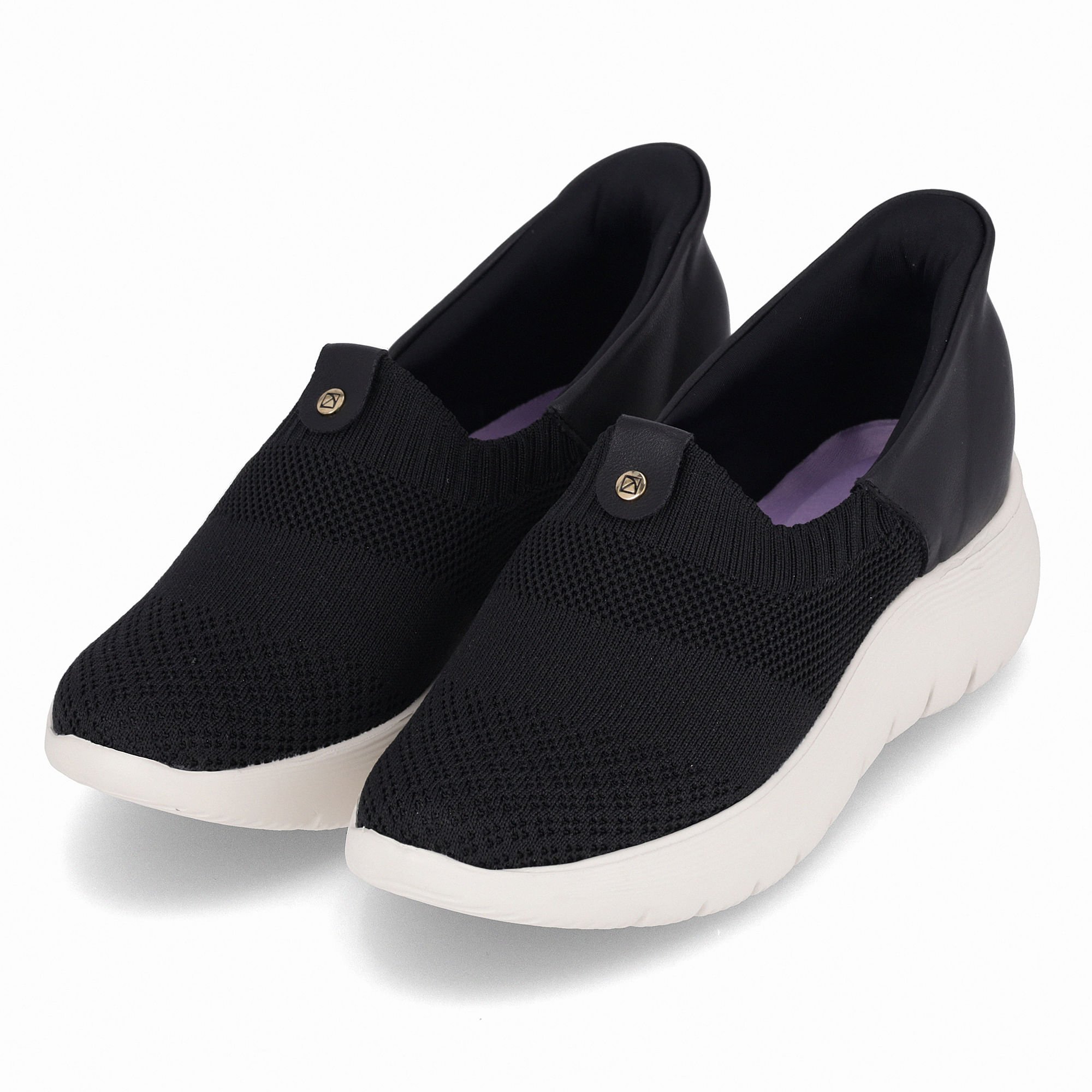 Tênis SlipFit Salto Médio Preto Preto 2