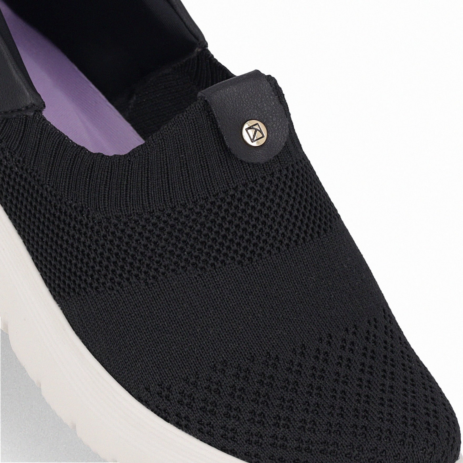 Tênis SlipFit Salto Médio Preto Preto 3