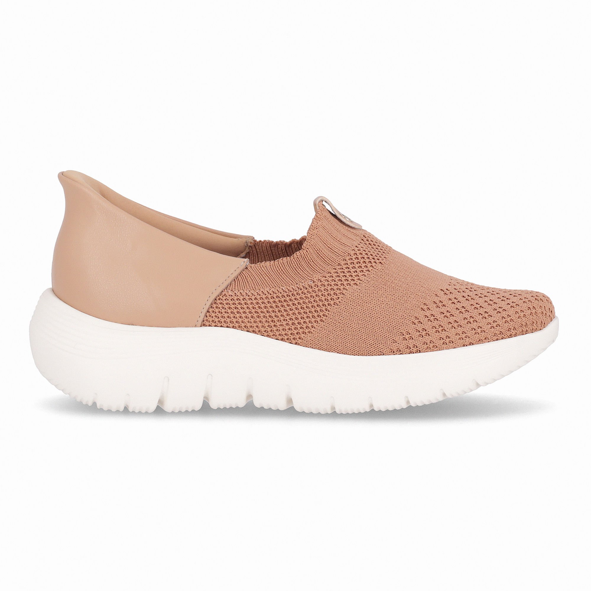Tênis SlipFit Salto Médio Nude Claro