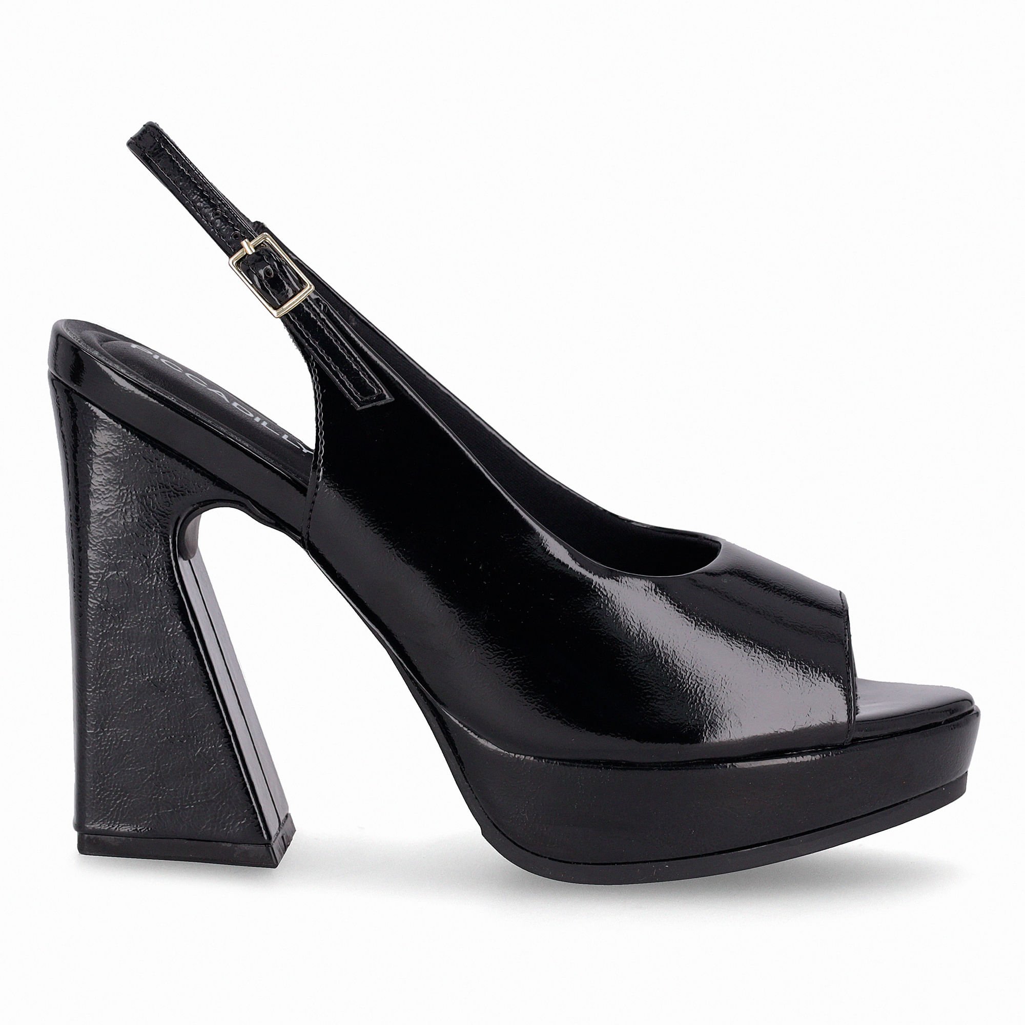 Sandália Slingback Cristine Salto Alto Preto