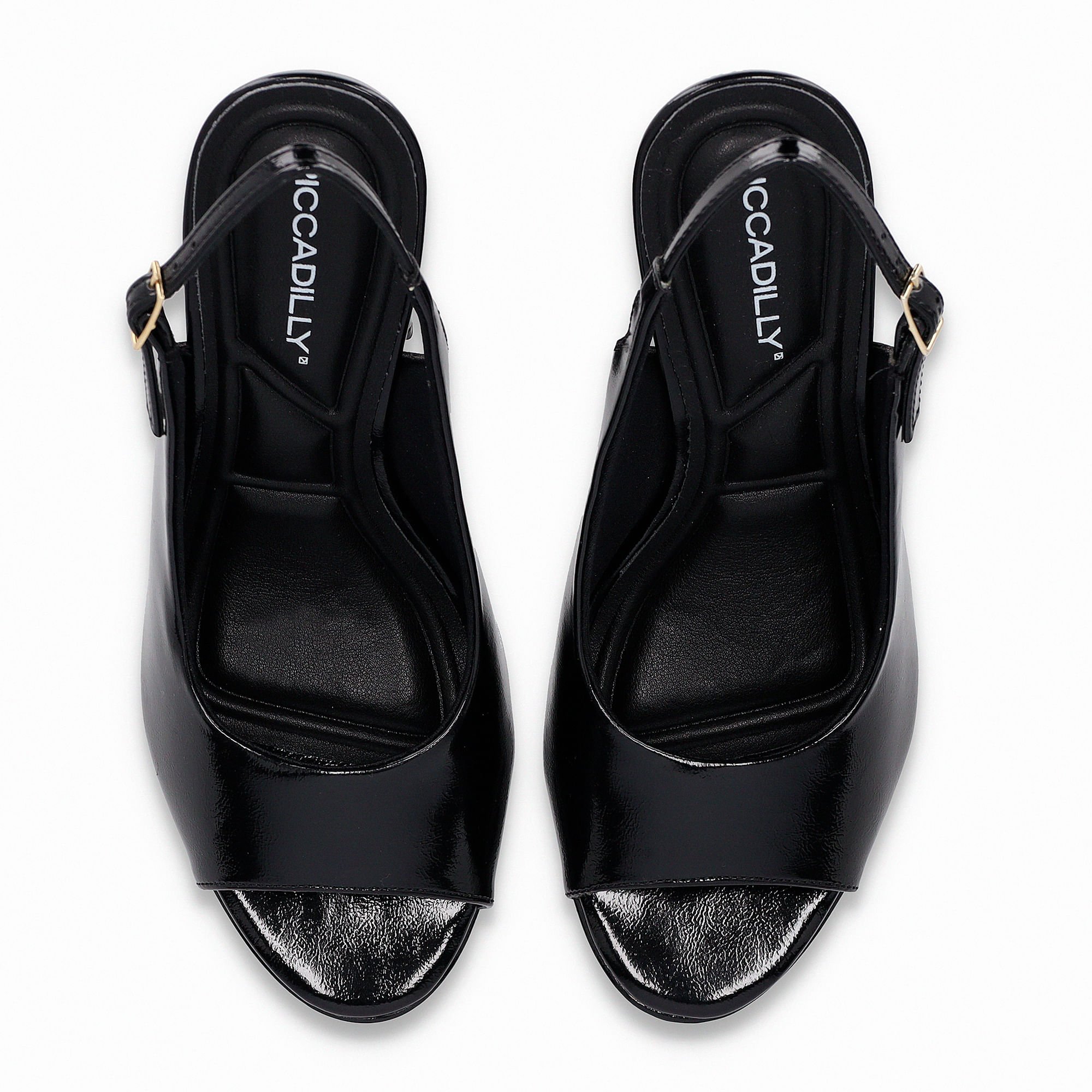 Sandália Slingback Cristine Salto Alto Preto Preto 3