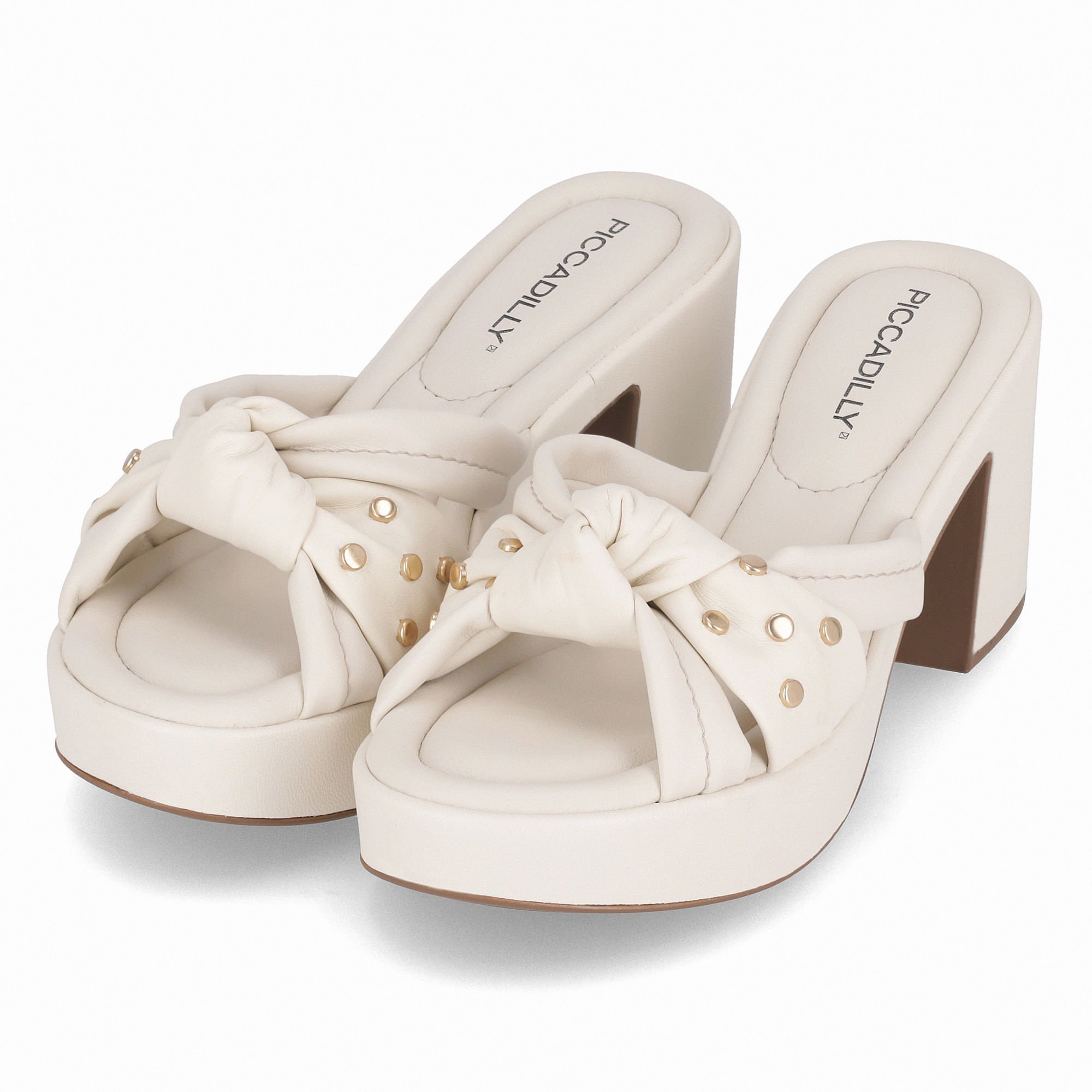 Tamanco Marcia Salto Alto Off White Branco 2