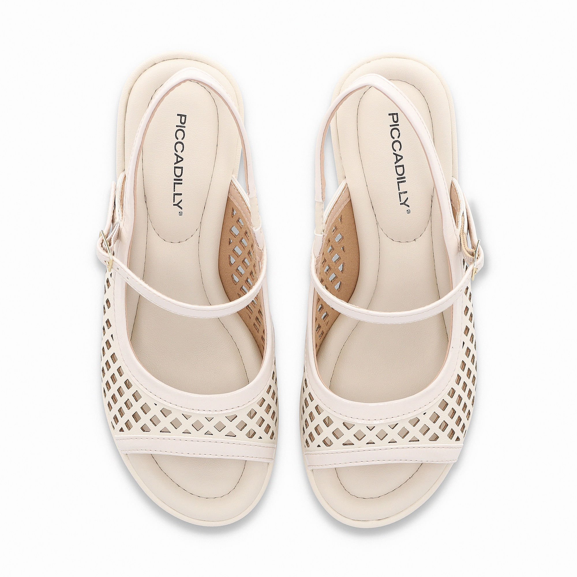 Sandália Slingback Marcia Salto Alto Off White Branco 6