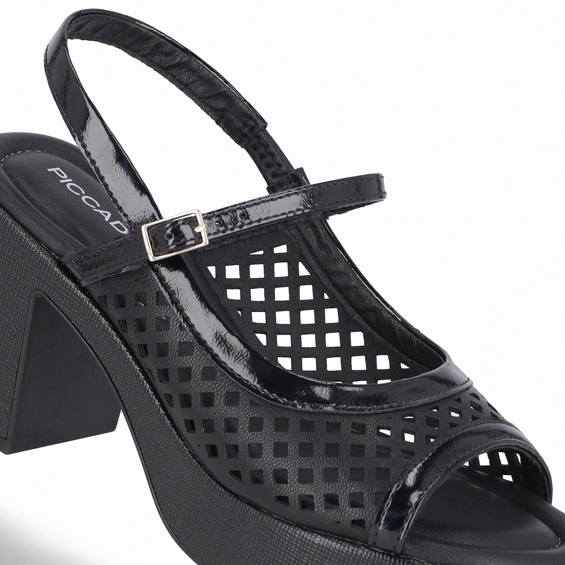 Sandália Slingback Marcia Salto Alto Preto Preto 4
