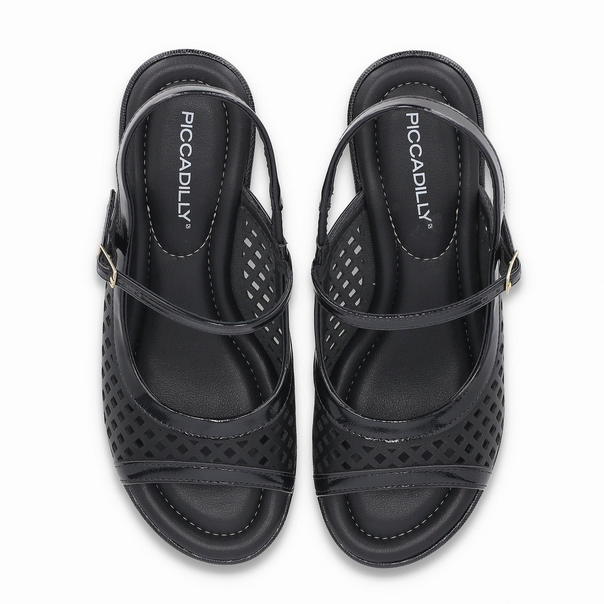 Sandália Slingback Marcia Salto Alto Preto Preto 5