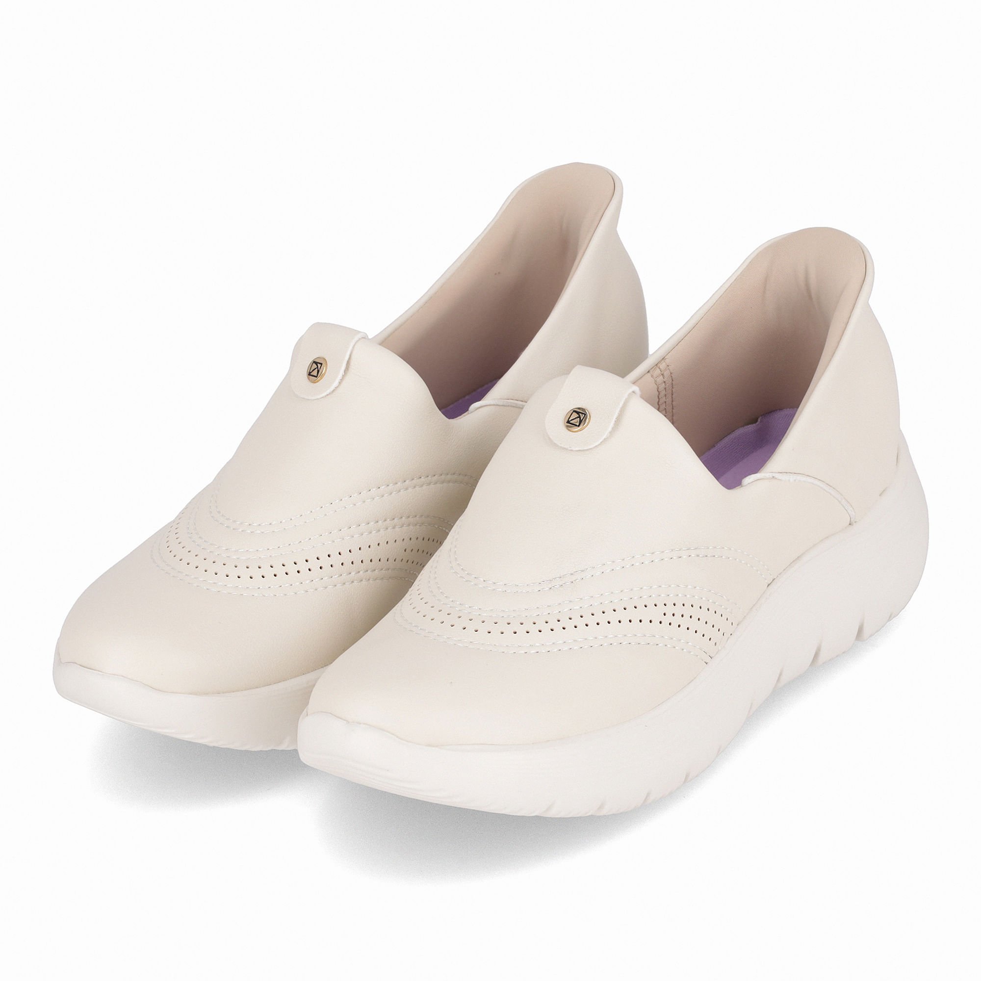 Tênis SlipFit Salto Médio Off White Branco 2