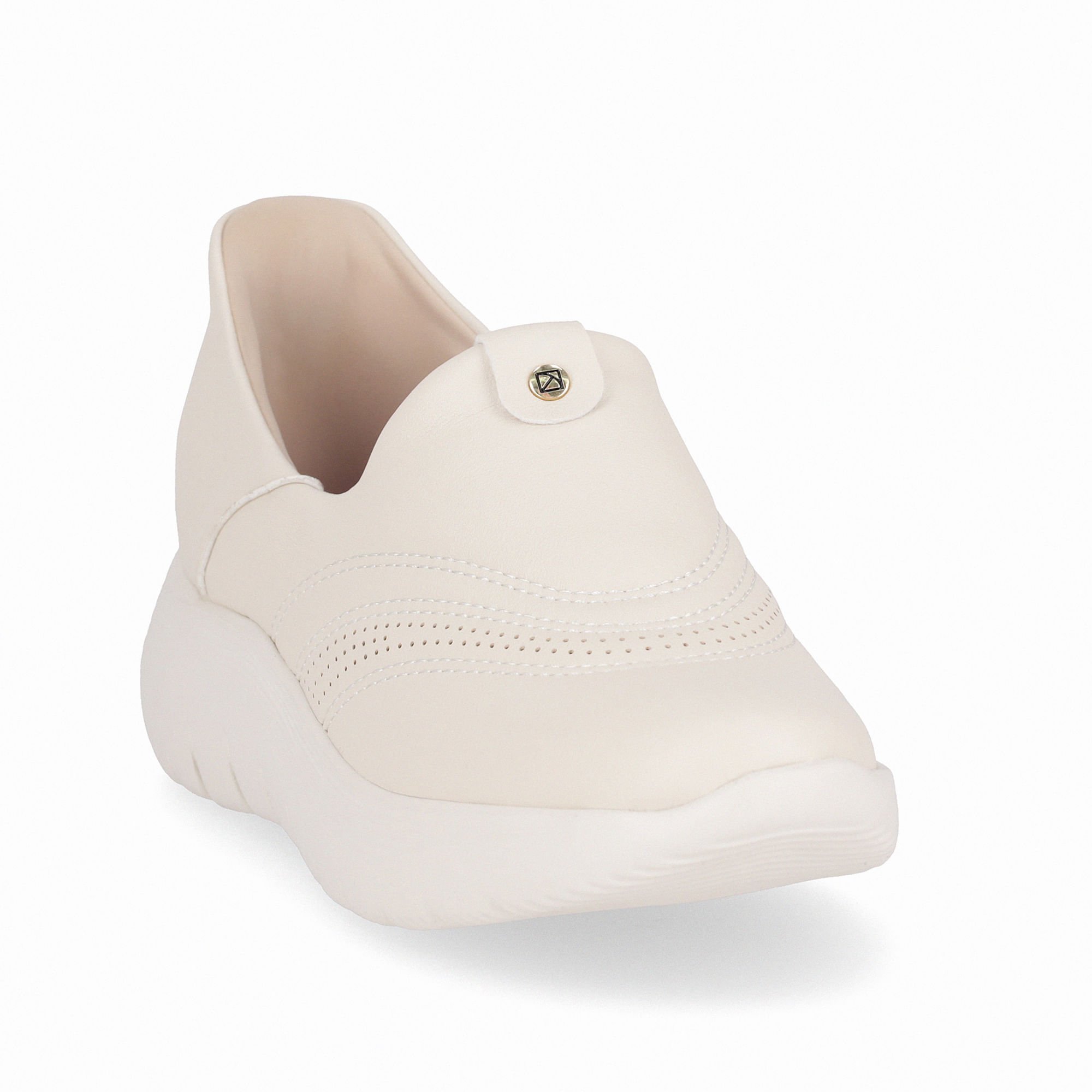 Tênis SlipFit Salto Médio Off White Branco 4
