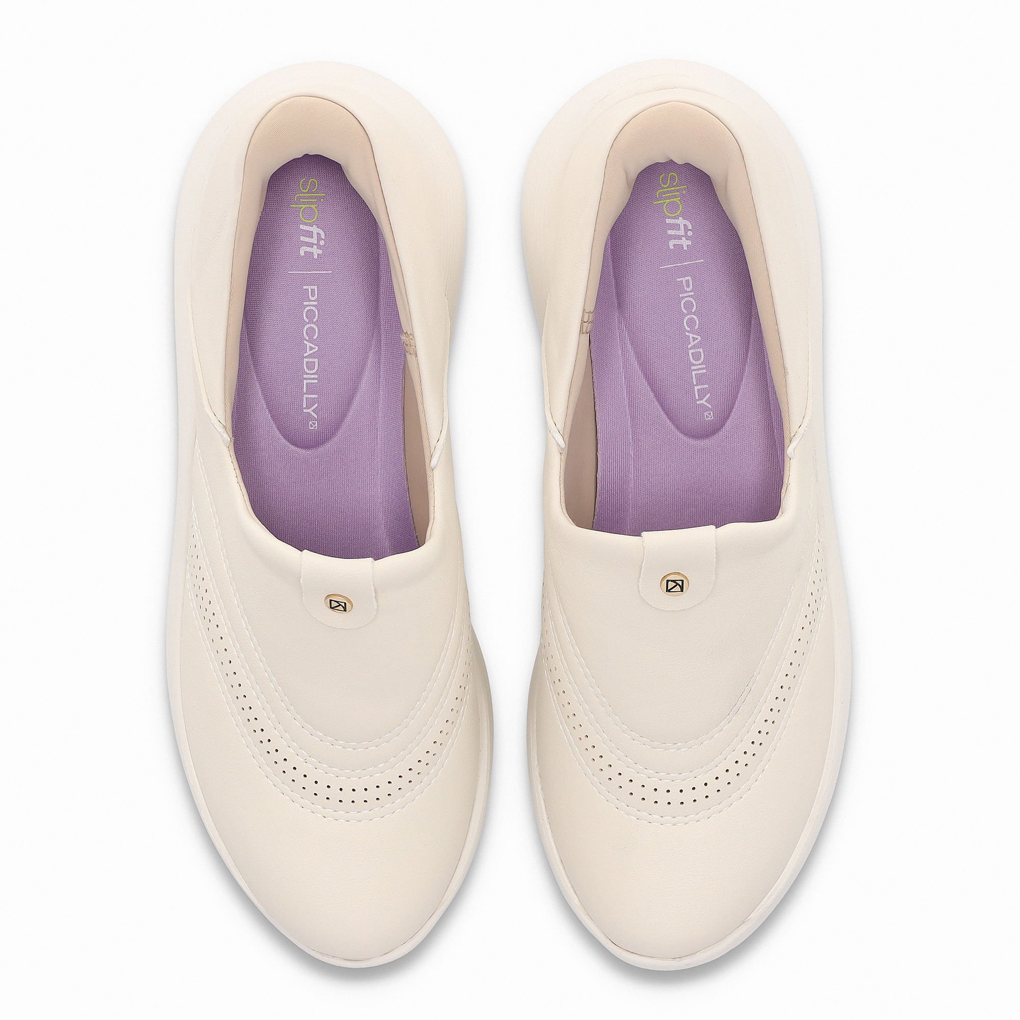 Tênis SlipFit Salto Médio Off White Branco 5