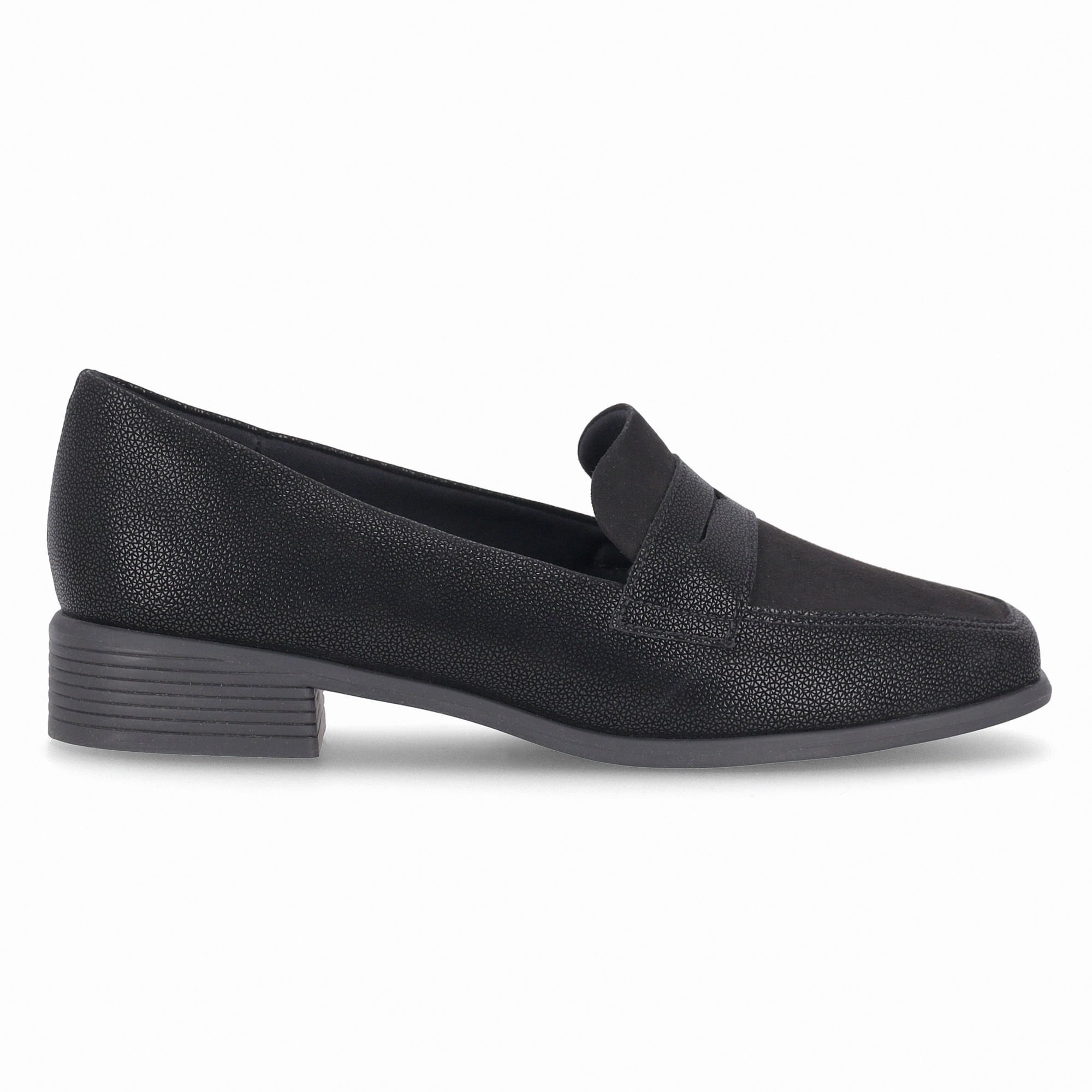 Loafer Giovanna Salto Baixo Preto