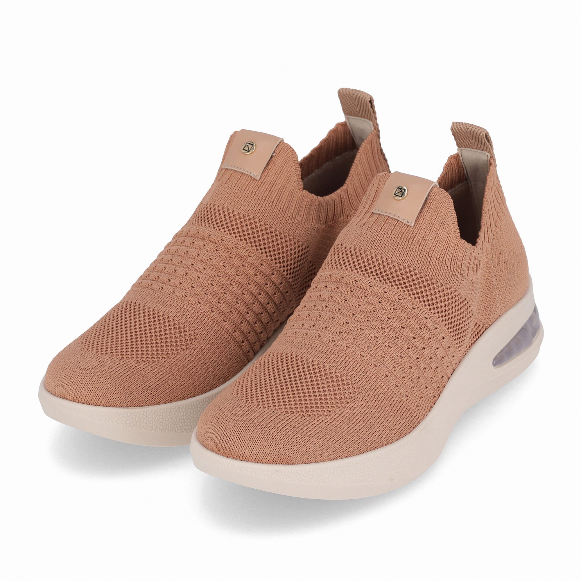 Tênis SoftStep Anabela Médio Nude Claro Marrom 2